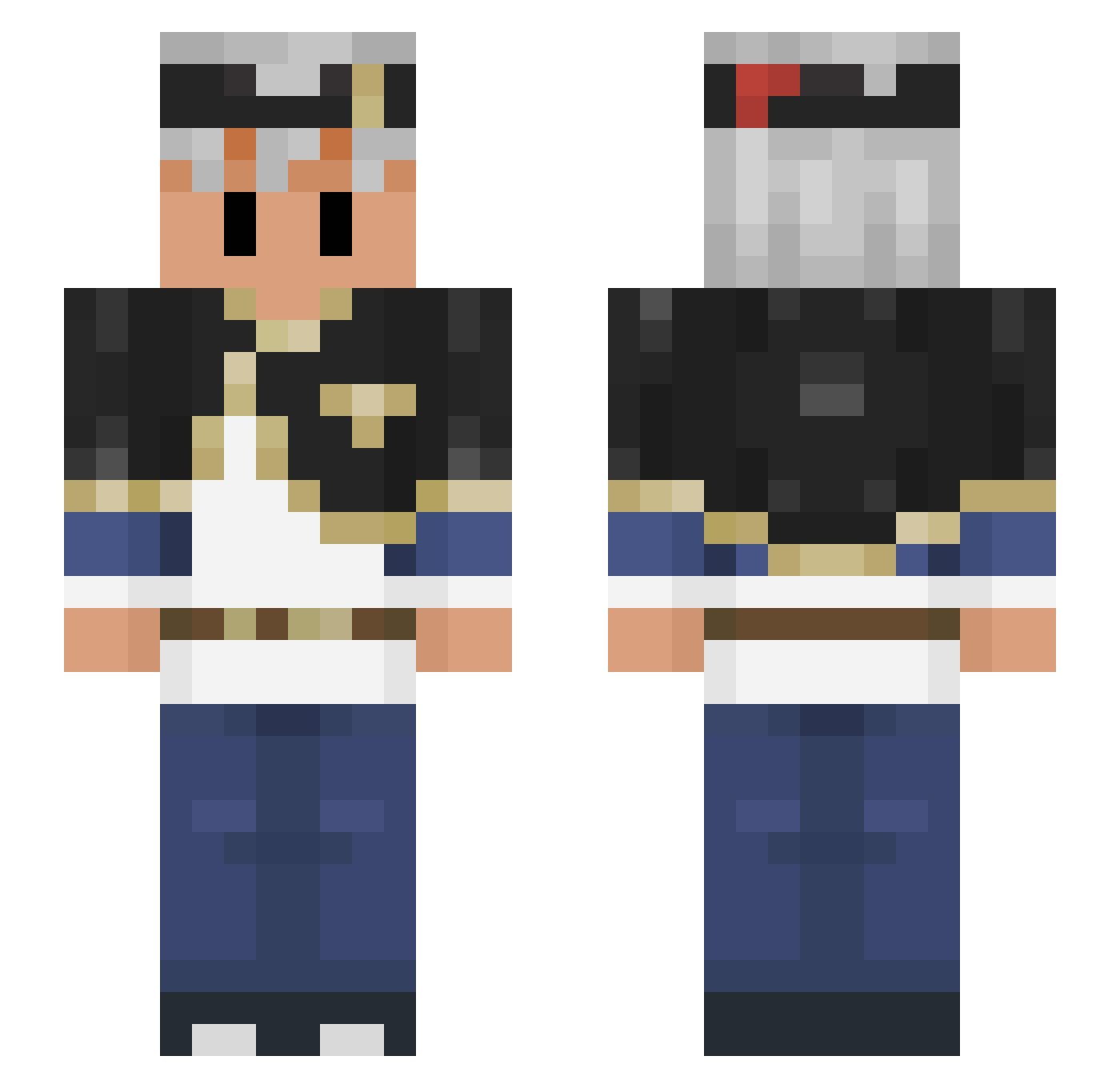 BuniiIsMyGoat Minecraft skin, front and back view