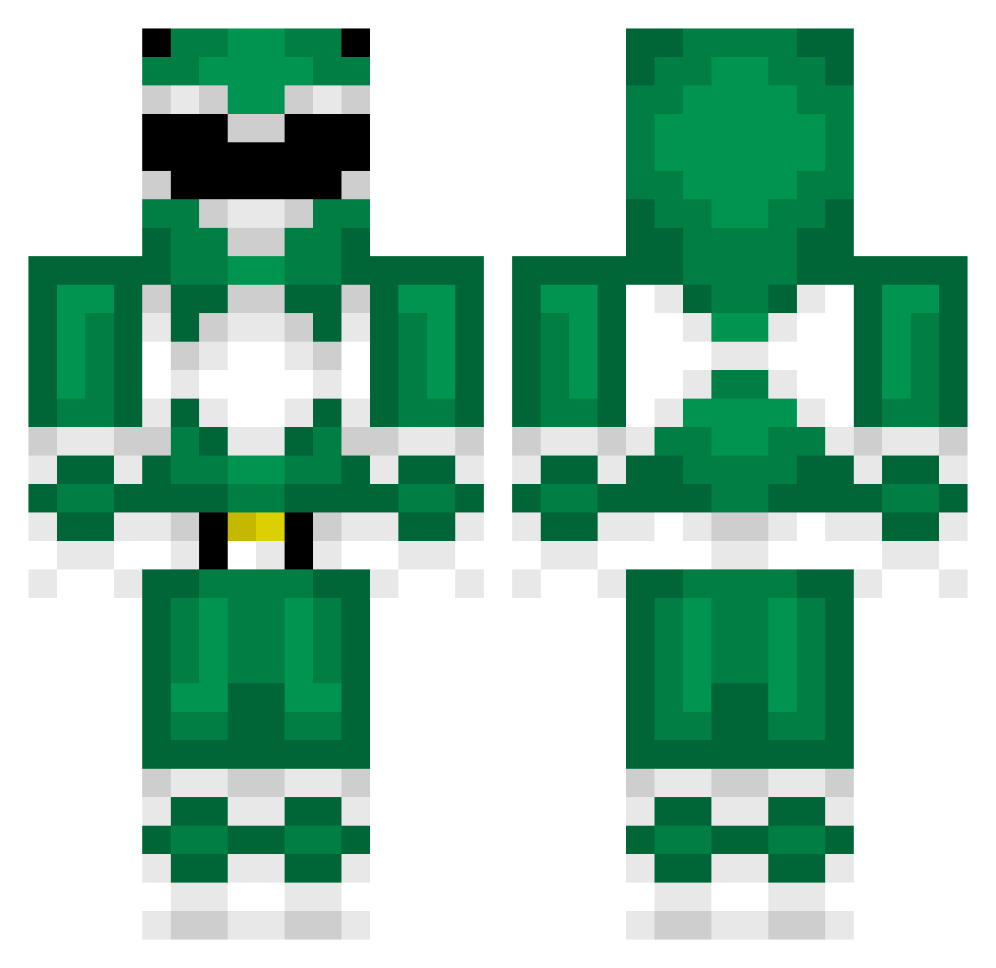 Algeria Minecraft skin, front and back view