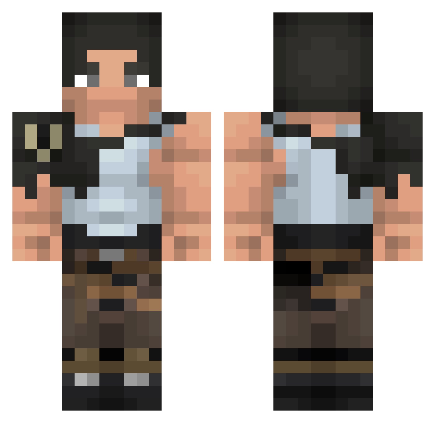 sxnti2tuff Minecraft skin, front and back view
