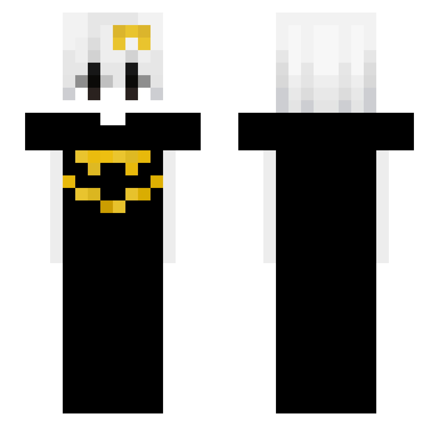 Dourink Minecraft skin, front and back view