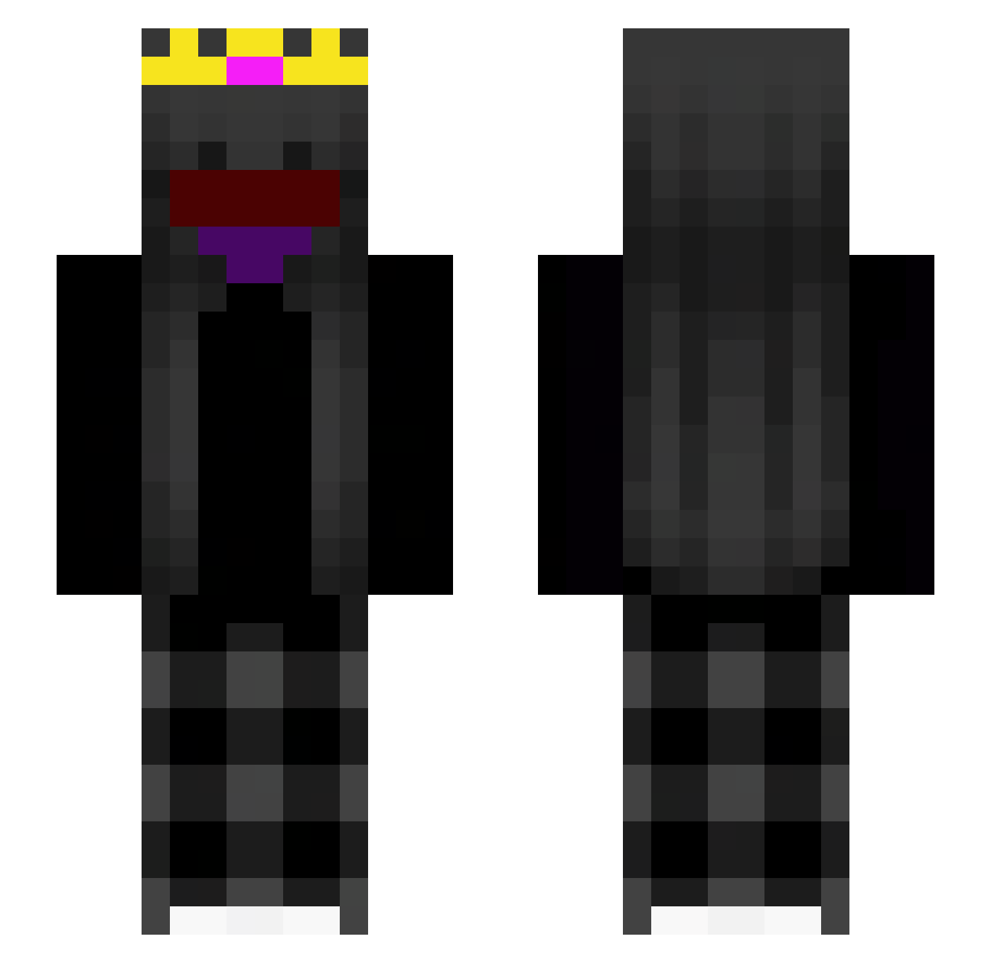 Yuzu_2510 Minecraft skin, front and back view