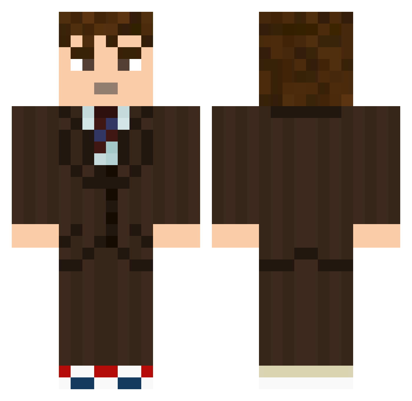 Mariomineblox Minecraft skin, front and back view