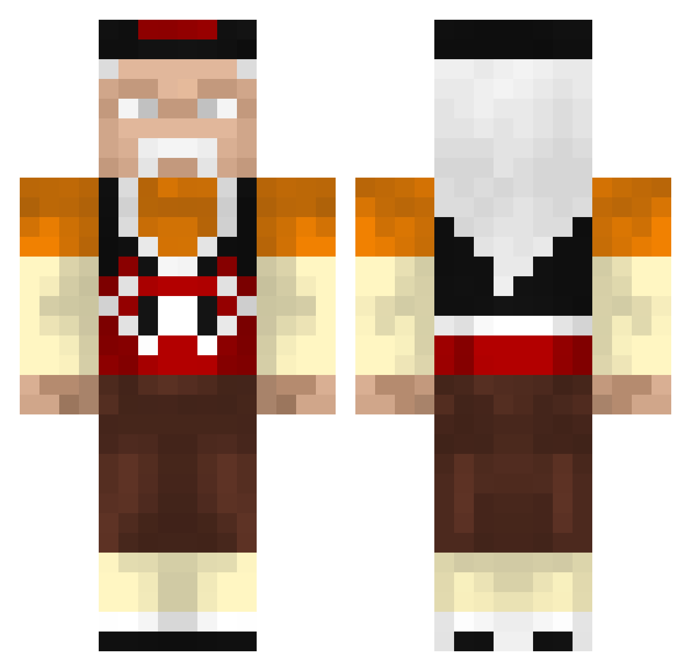Shio_sama Minecraft skin, front and back view