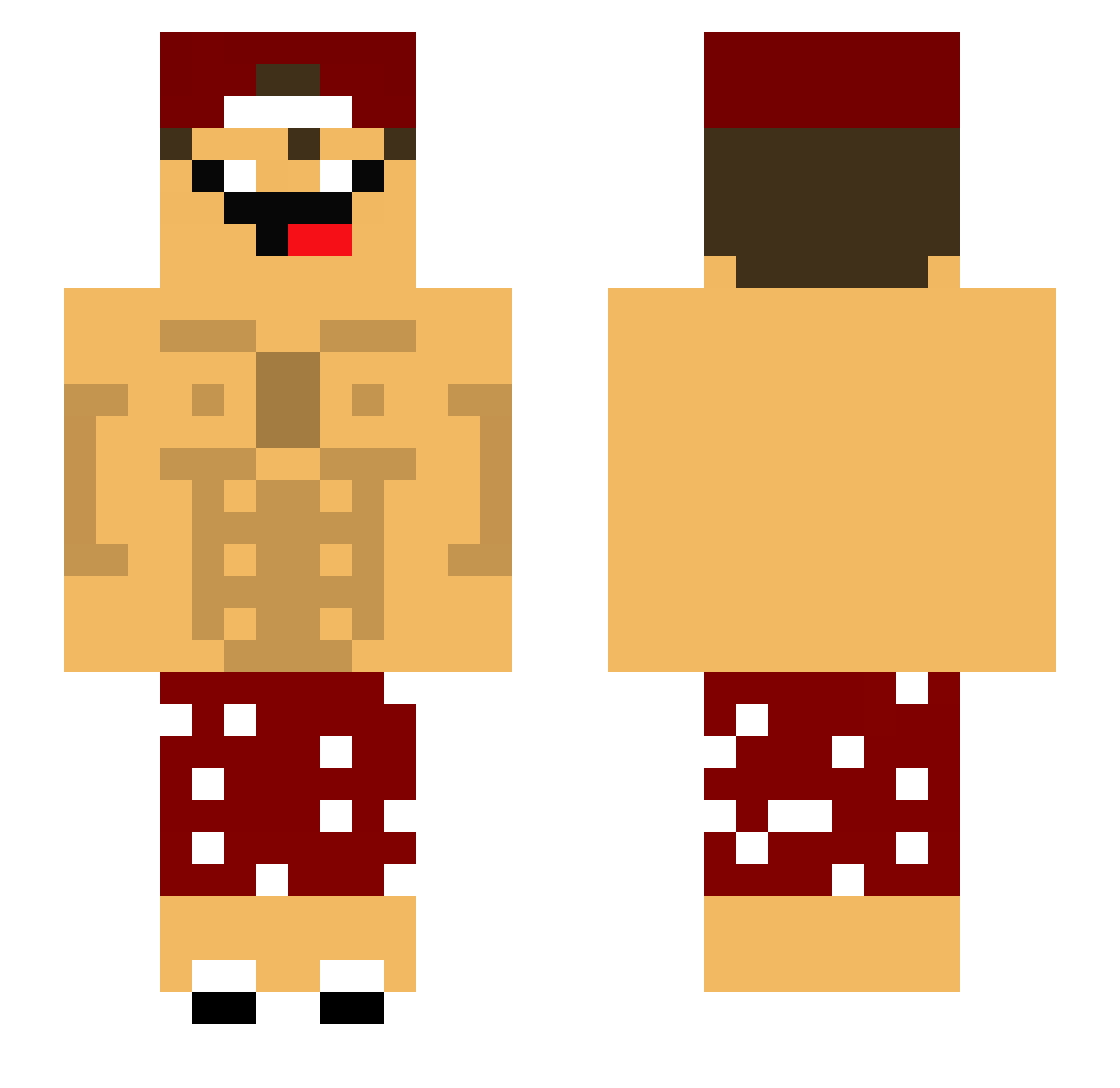 SamuelEloyBrr Minecraft skin, front and back view