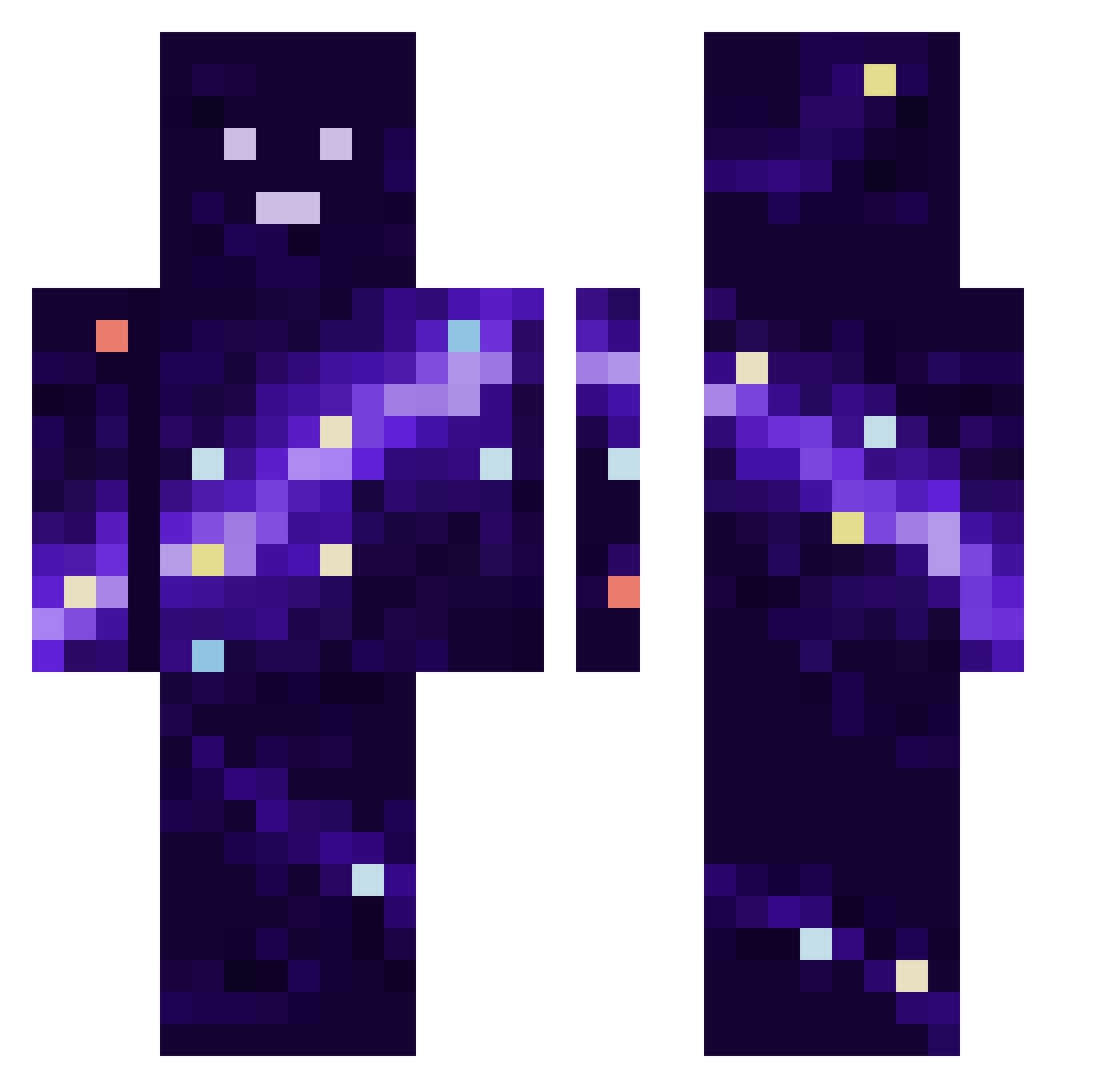Polar6723 Minecraft skin, front and back view
