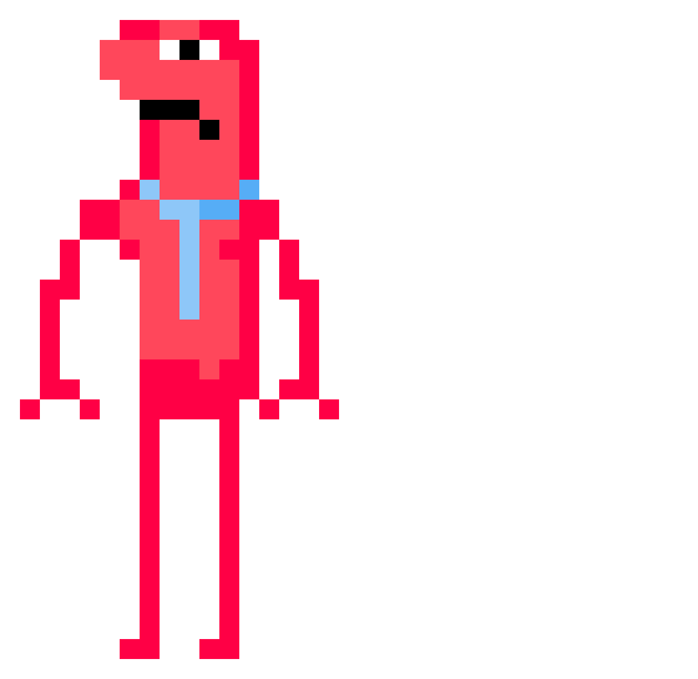 AxTM Minecraft skin, front and back view