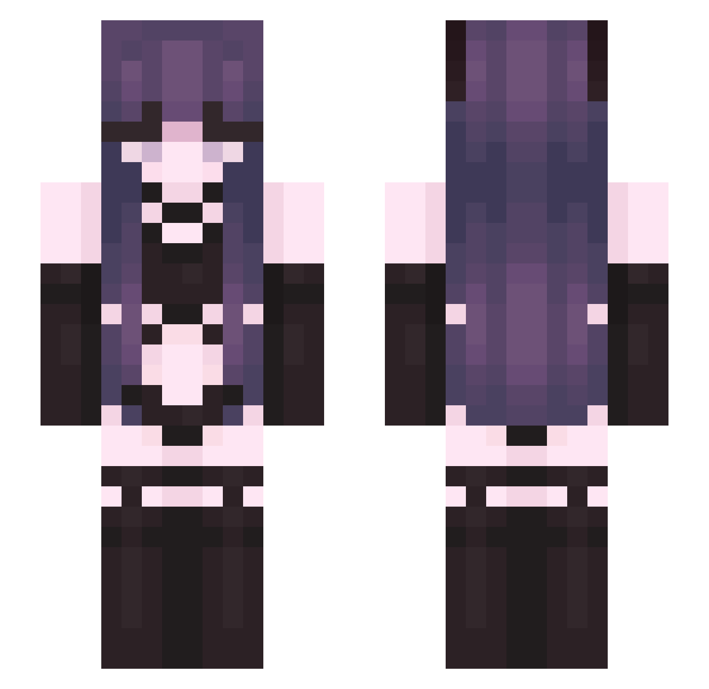 blocky_hd56 Minecraft skin, front and back view