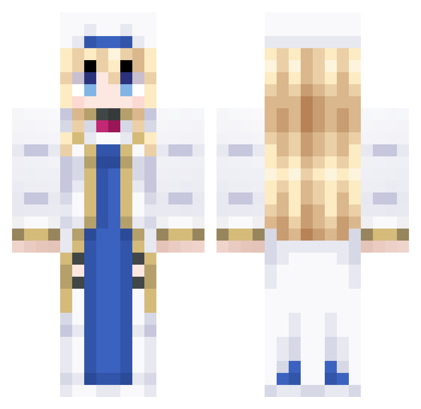 igqrxd Minecraft skin, front and back view