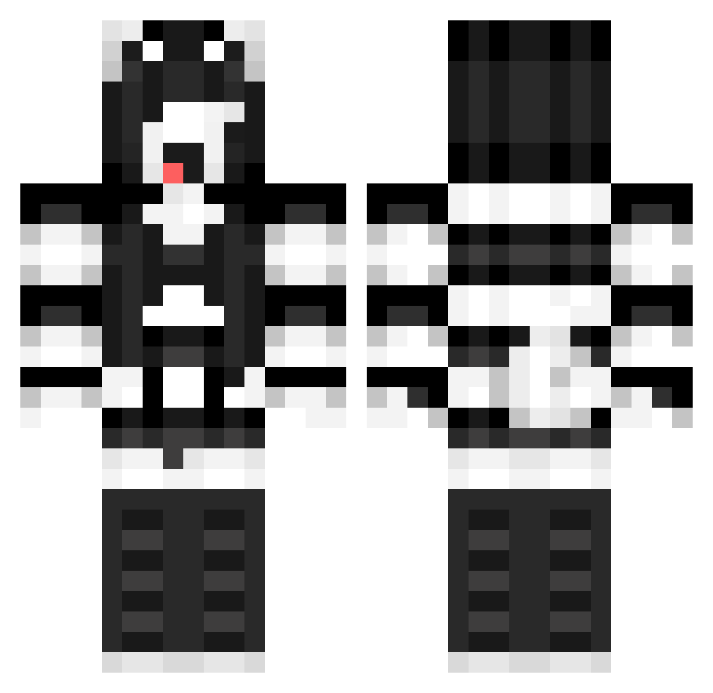 FelixOsial Minecraft skin, front and back view