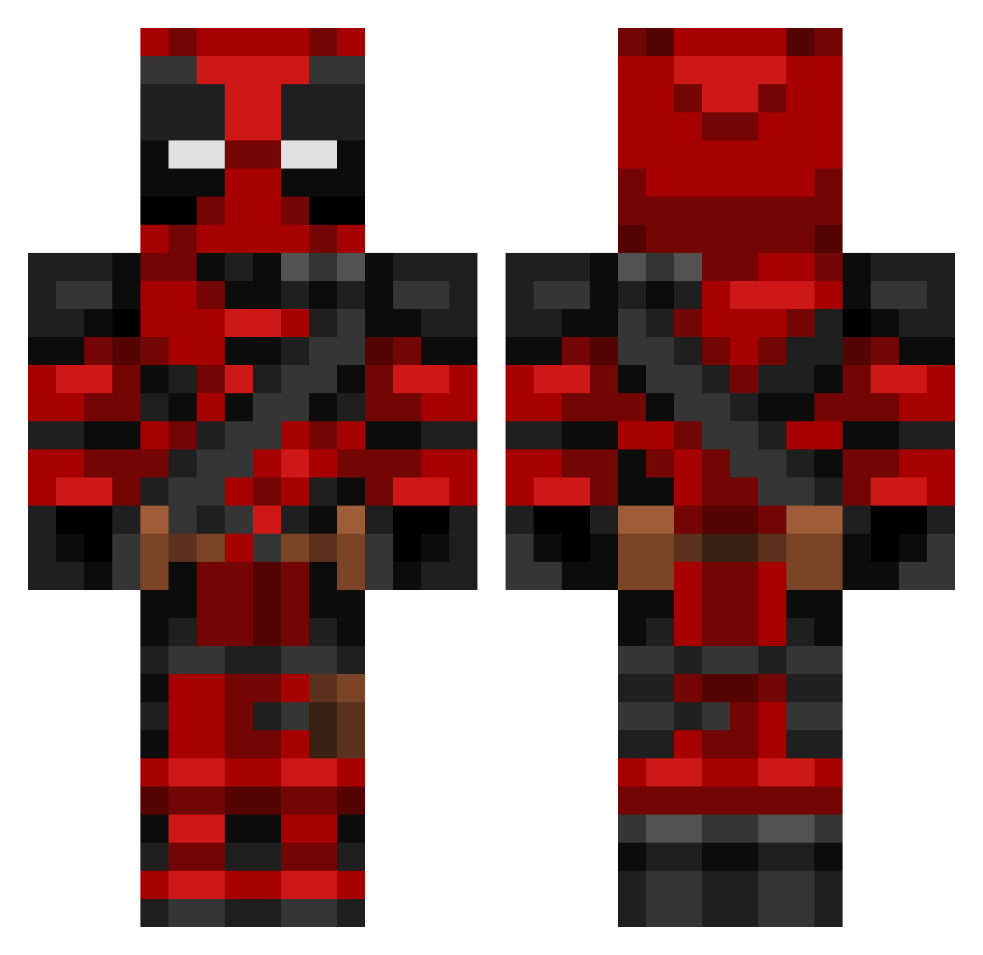 Xtrme7 Minecraft skin, front and back view