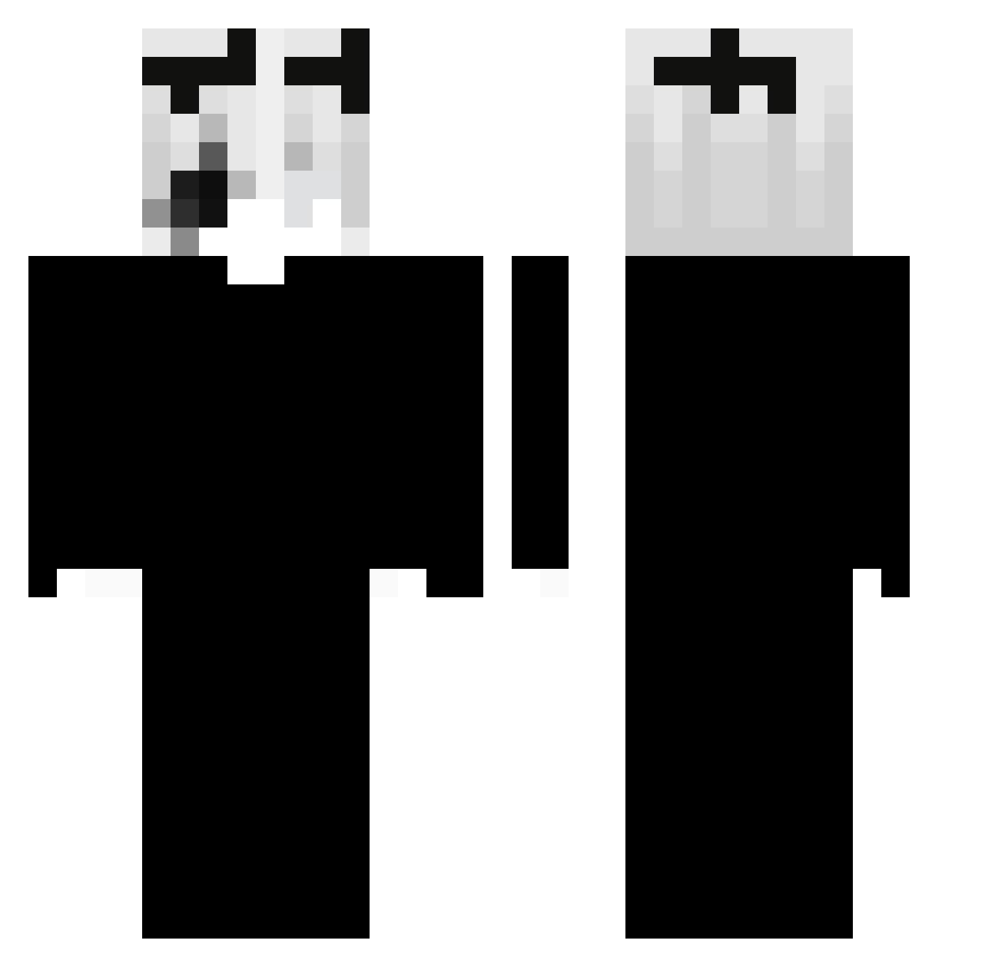 Paxx124 Minecraft skin, front and back view