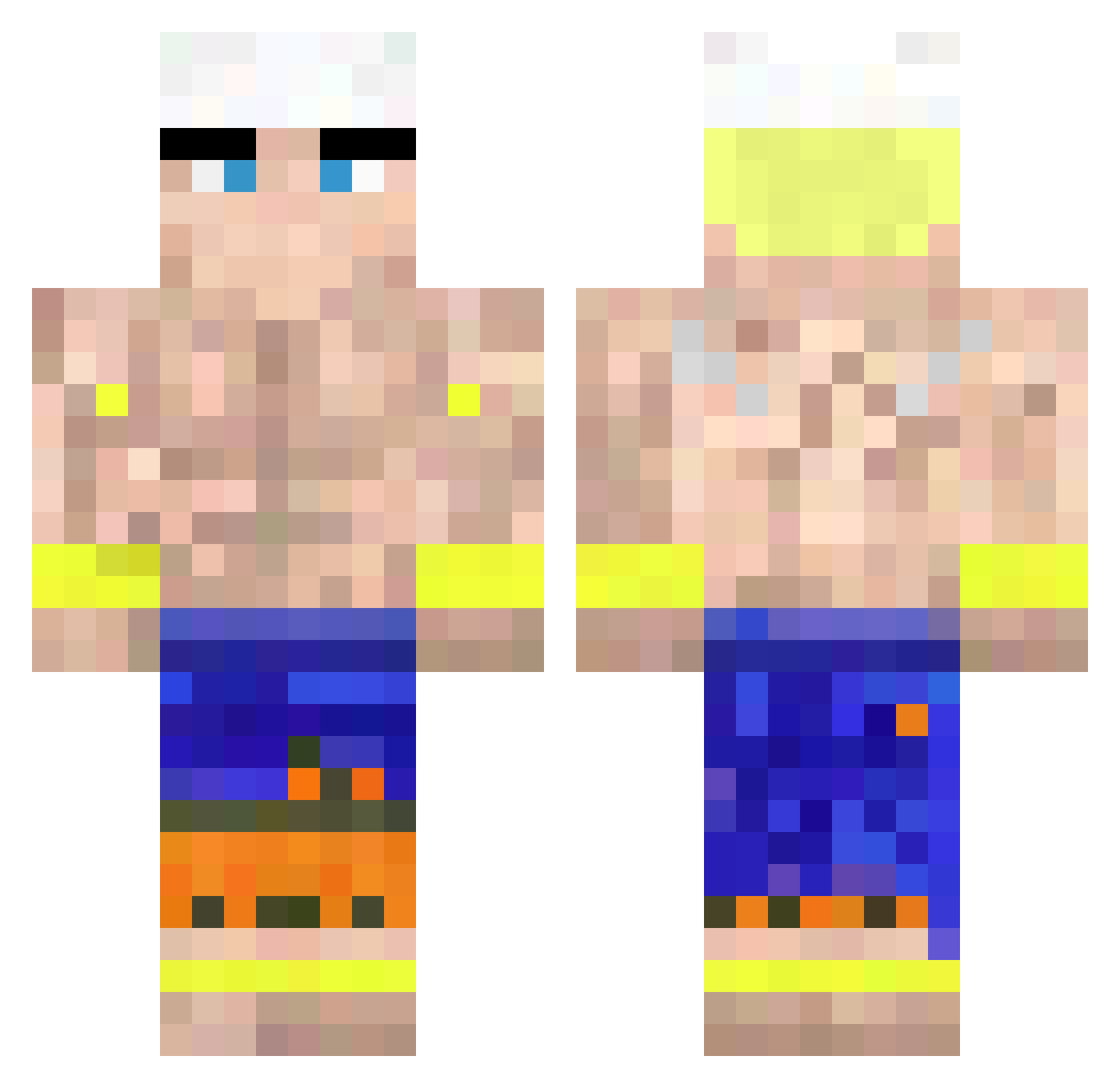 Pamlau Minecraft skin, front and back view
