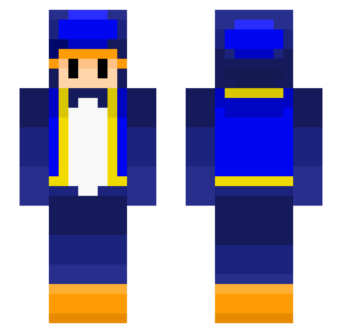 1Cofee Minecraft skin, front and back view
