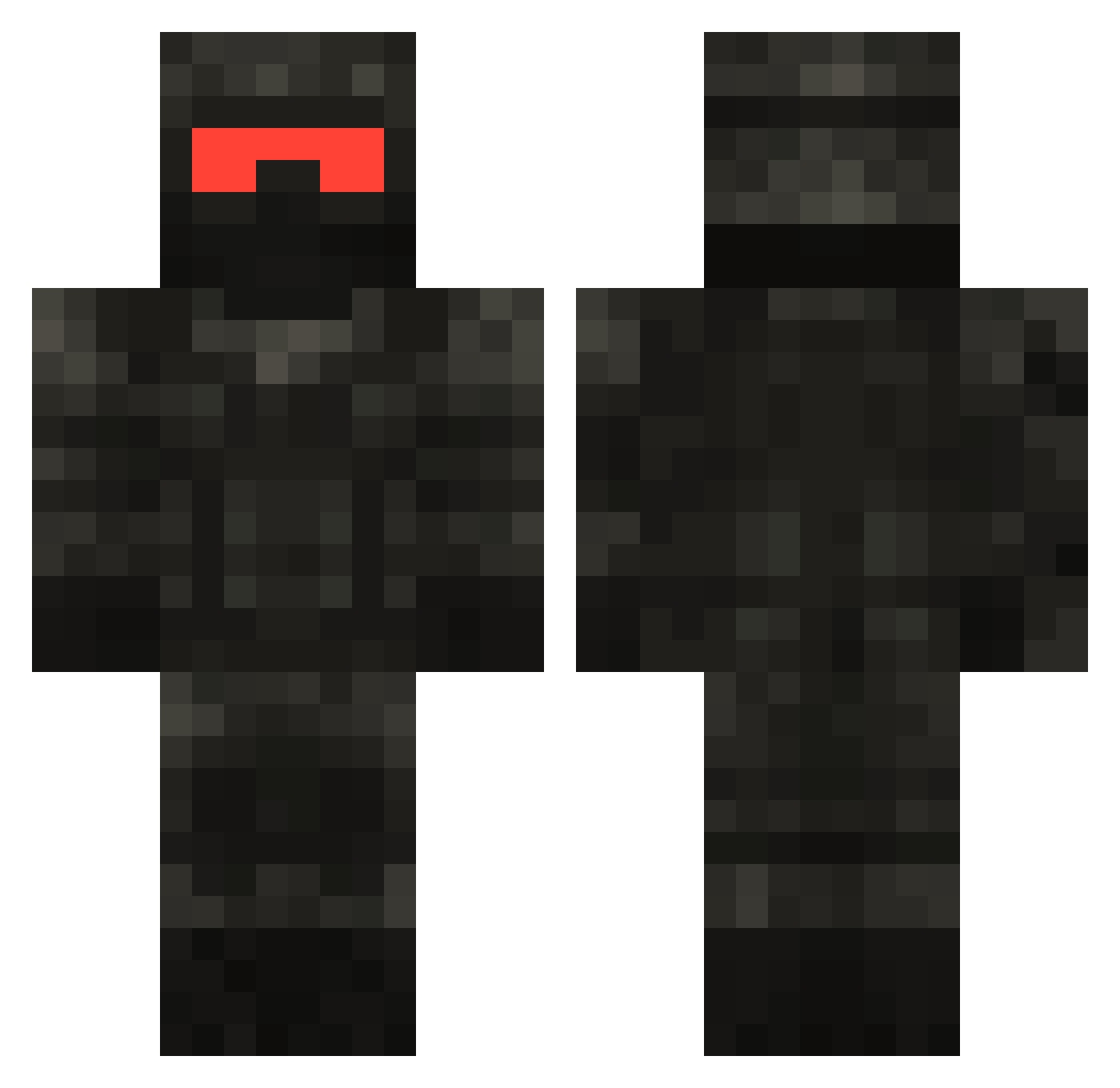 Nank85 Minecraft skin, front and back view