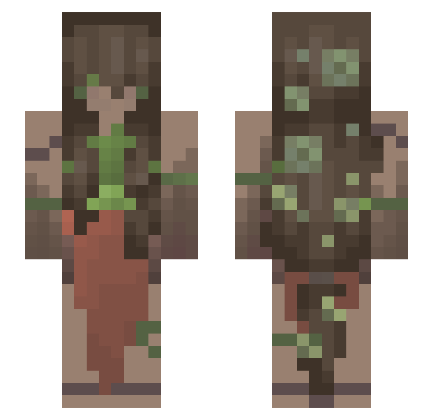 BirbRP Minecraft skin, front and back view