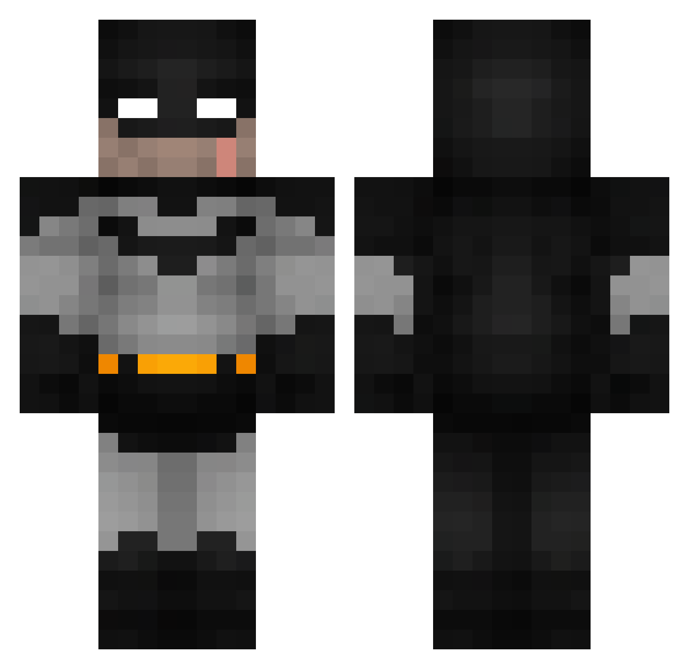 N0F Minecraft skin, front and back view