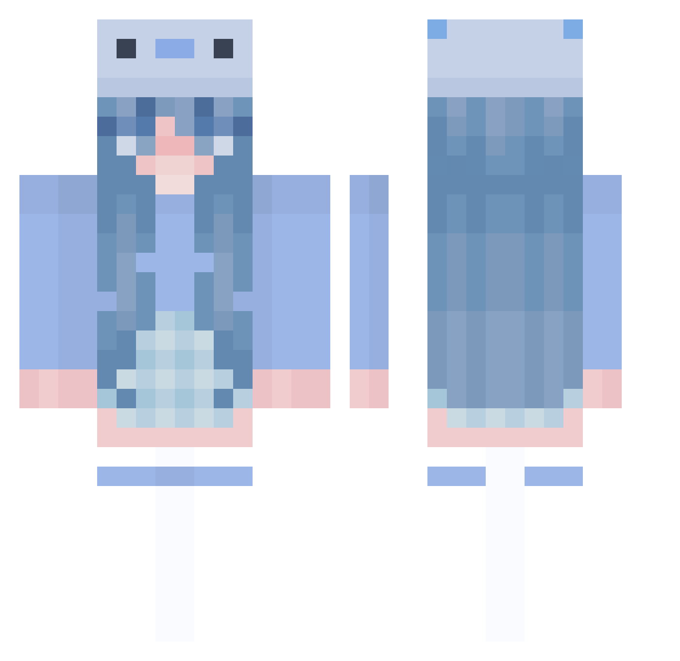 YoursTrulie Minecraft skin, front and back view