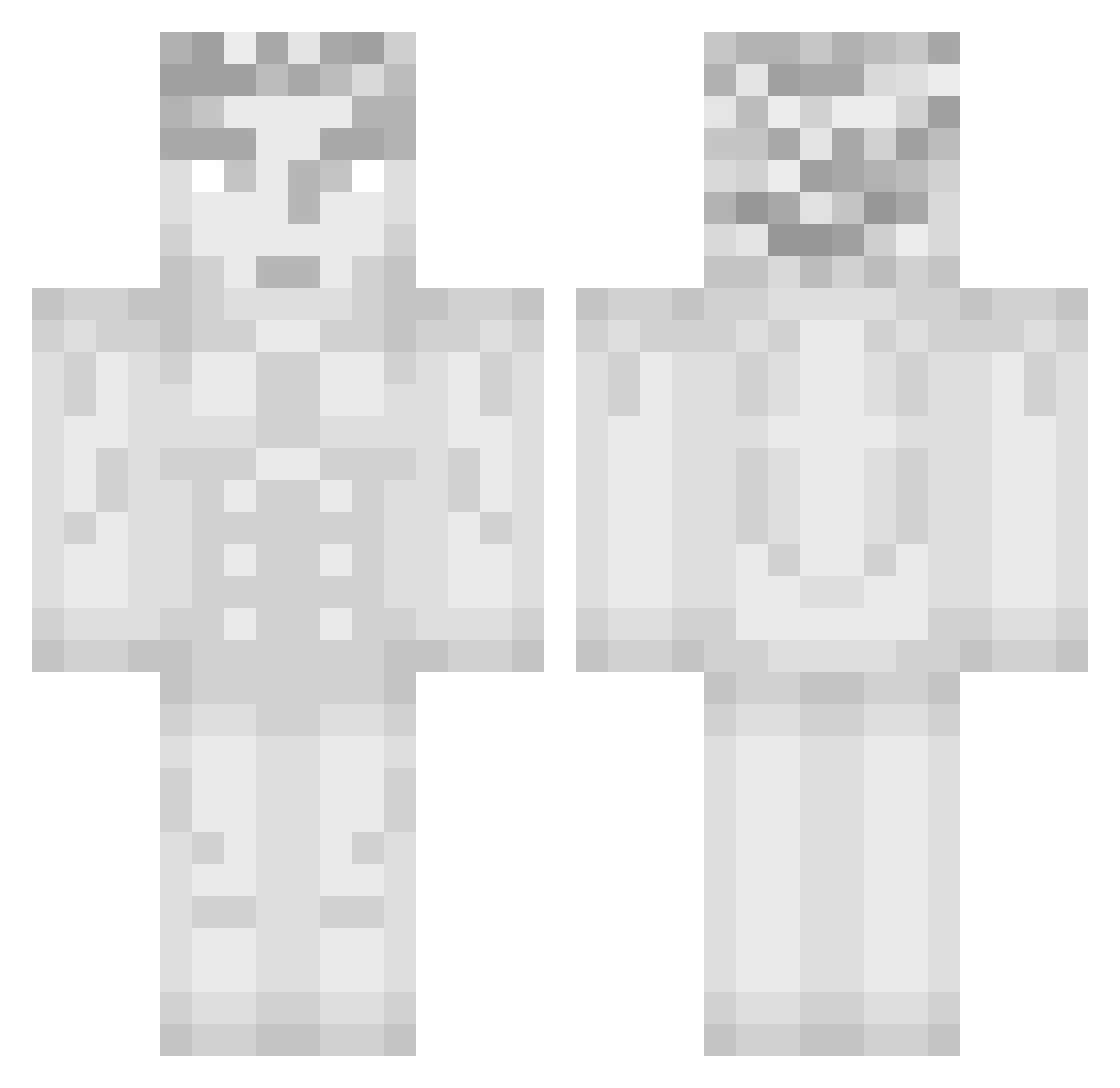 Rhyin Minecraft skin, front and back view