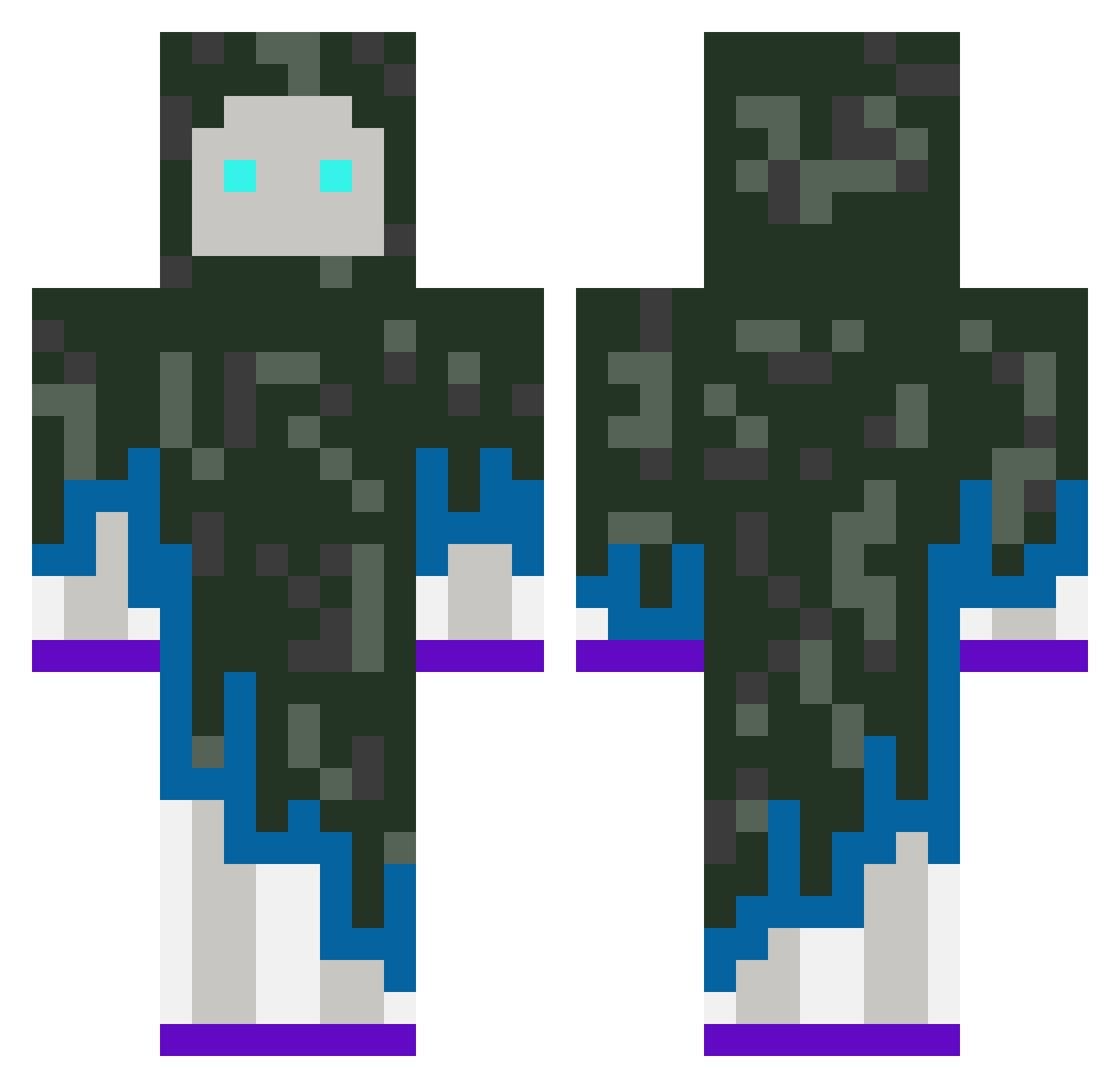 xShadowLightx Minecraft skin, front and back view