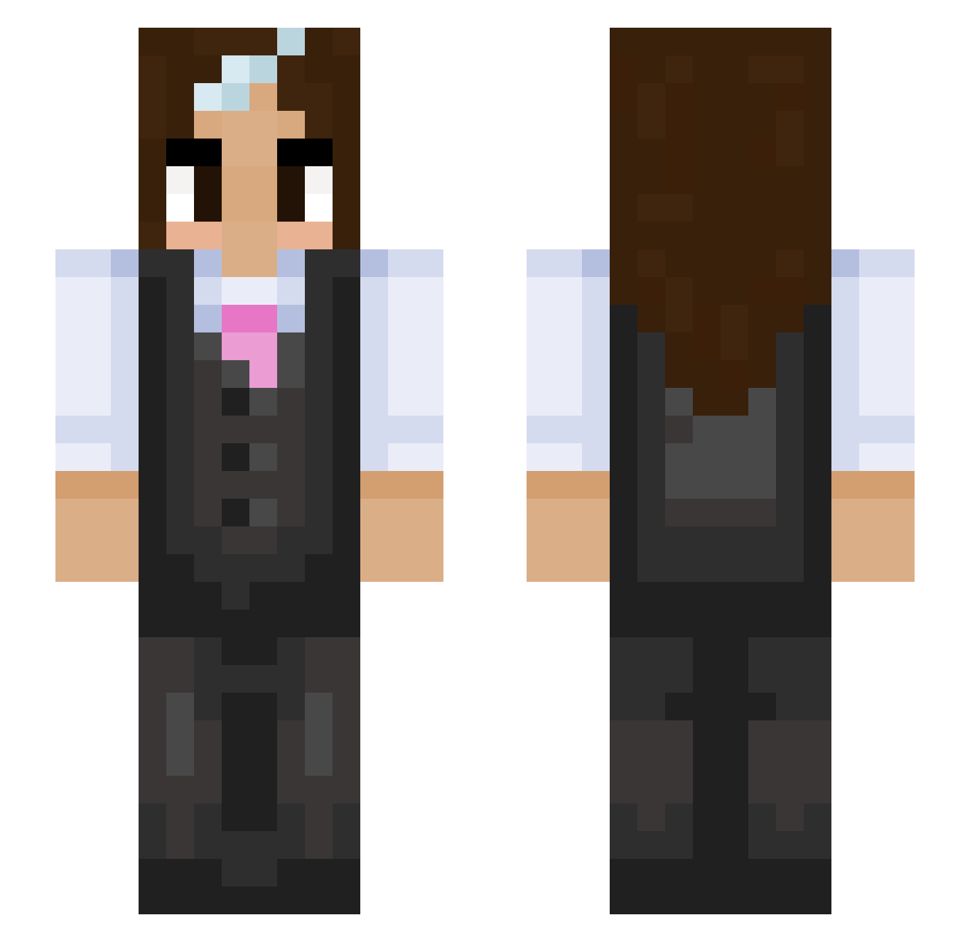 mightysese Minecraft skin, front and back view