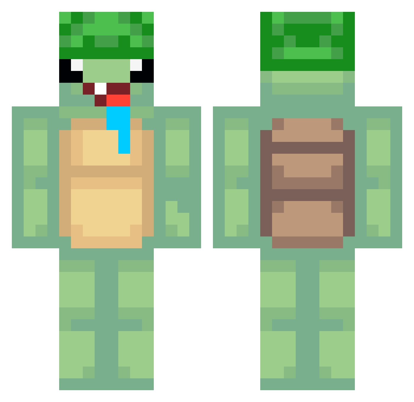 samet2005 Minecraft skin, front and back view