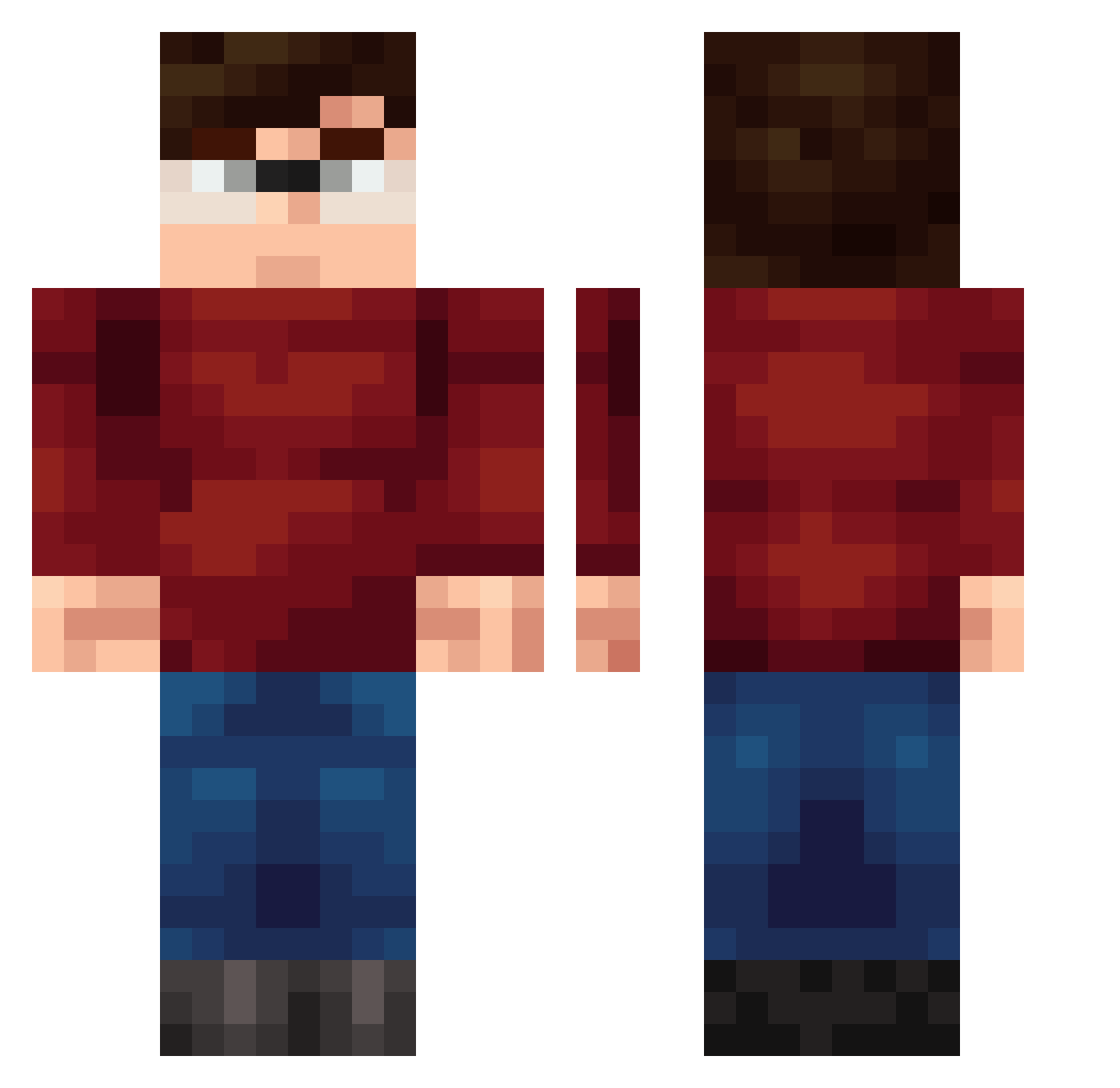 StepaN34T Minecraft skin, front and back view