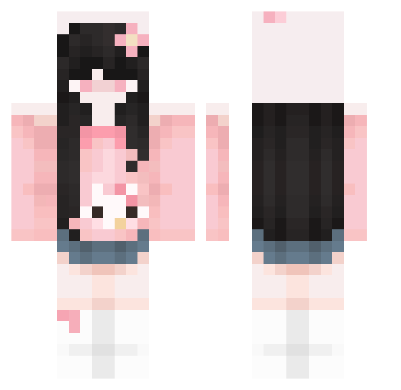 TYZRY Minecraft skin, front and back view