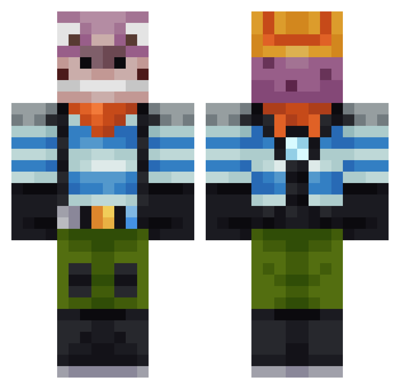 Coolspiderpig01 Minecraft skin, front and back view