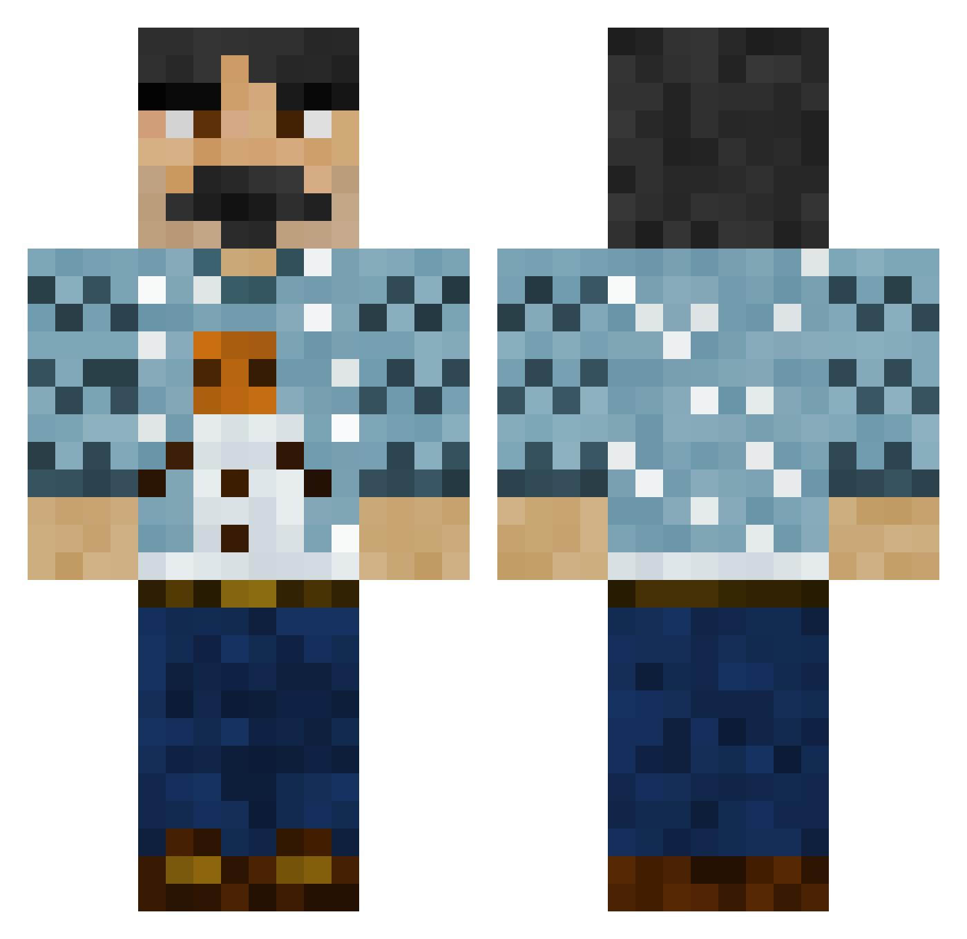 WheyNGreekYoghur Minecraft skin, front and back view