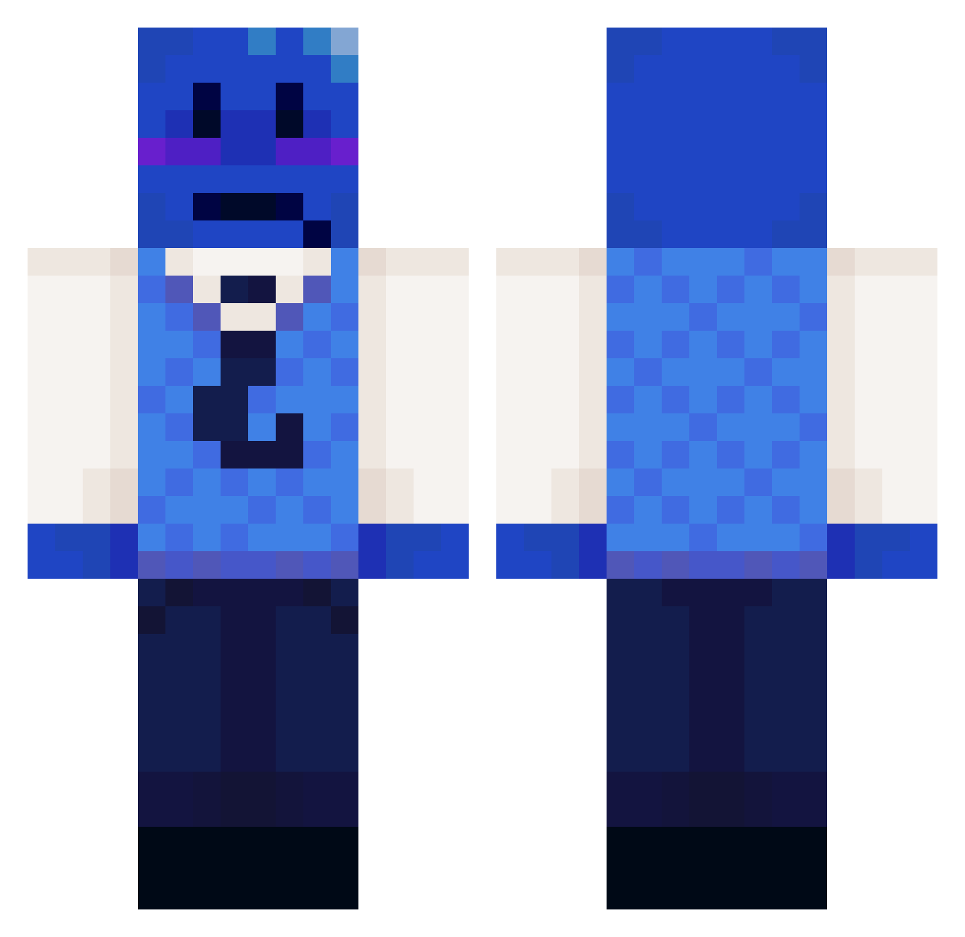 Zdash779 Minecraft skin, front and back view