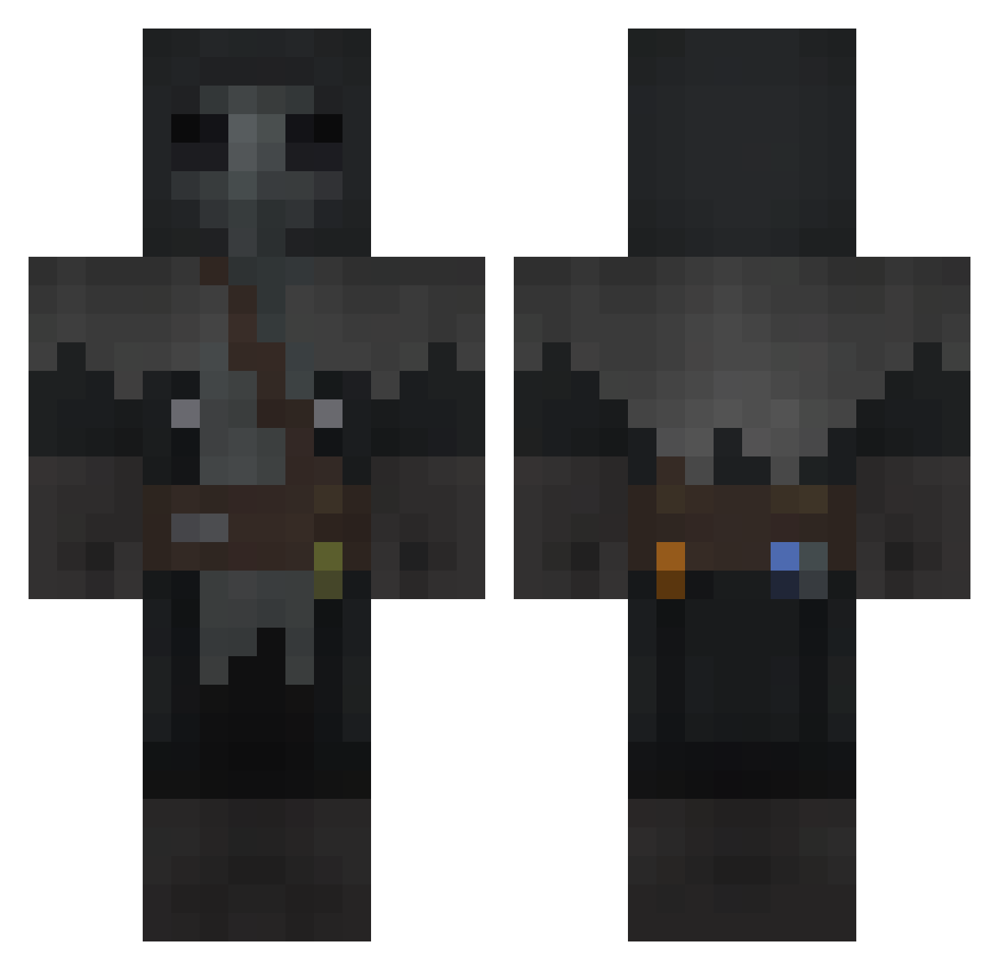 sellinllamas Minecraft skin, front and back view