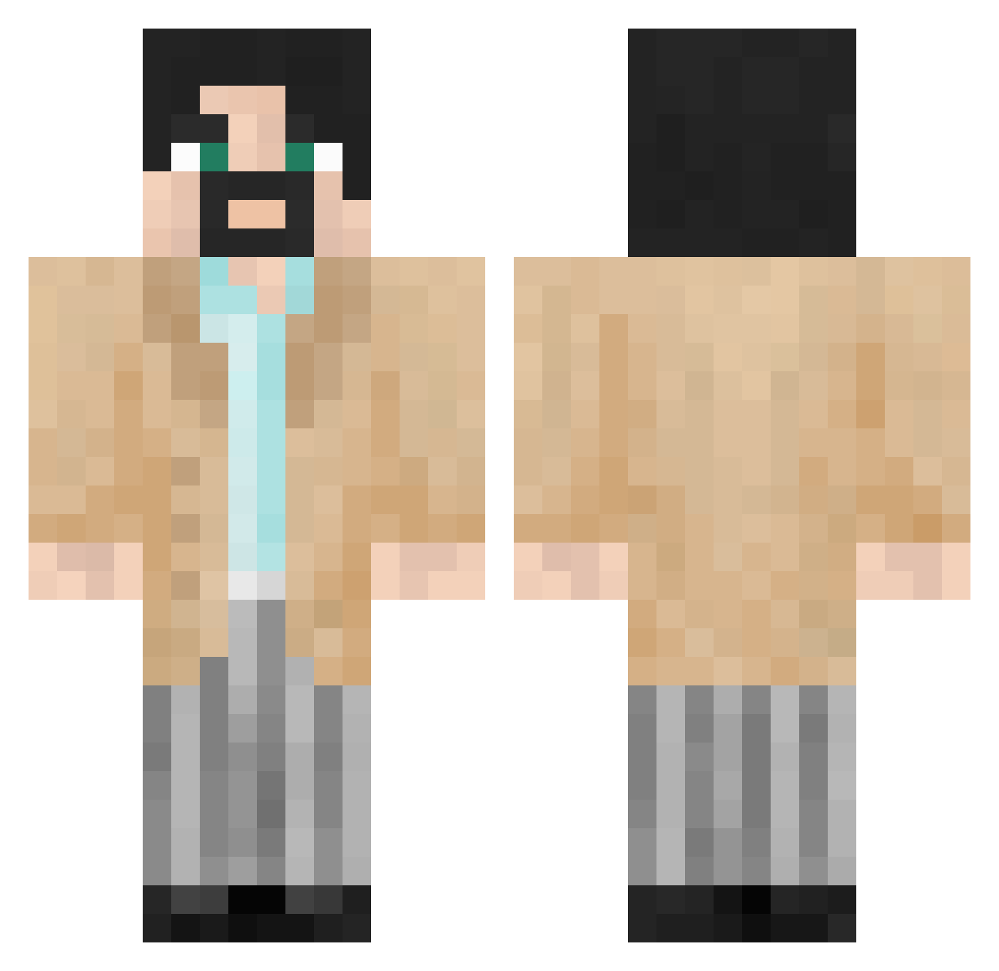 Rain4Season Minecraft skin, front and back view