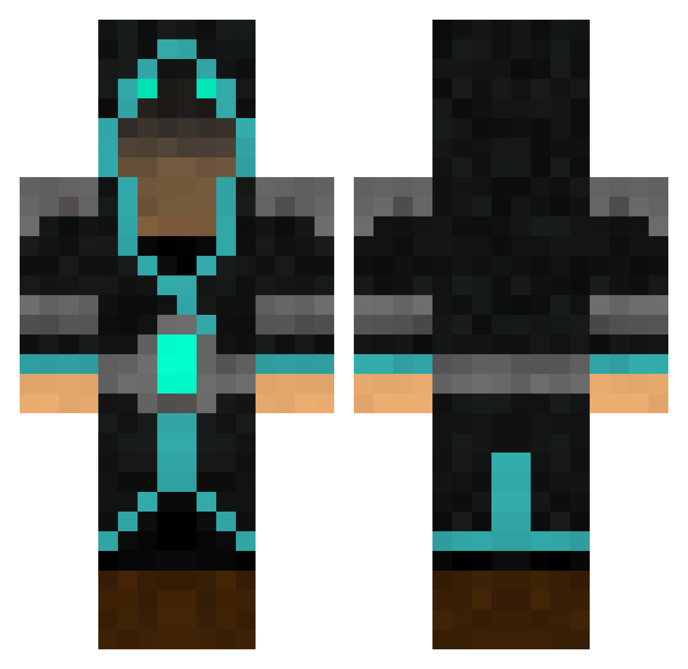 st1gma Minecraft skin, front and back view