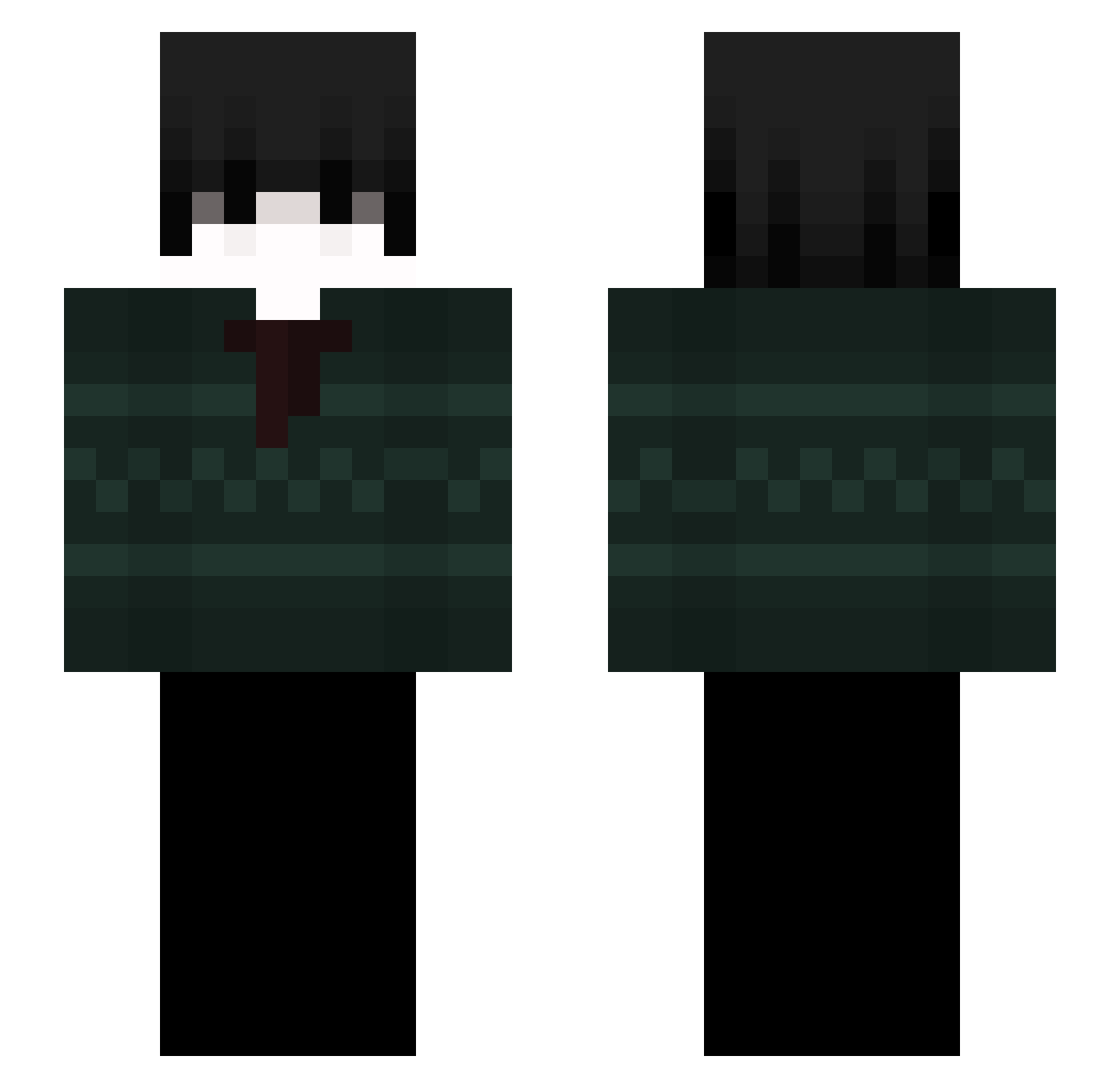 zwinn3r Minecraft skin, front and back view