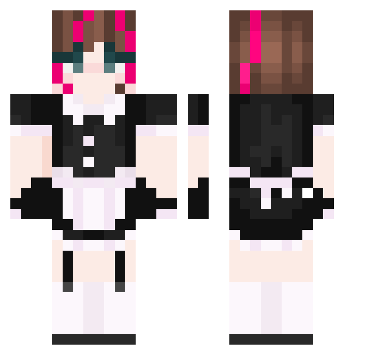 Mongoe Minecraft skin, front and back view