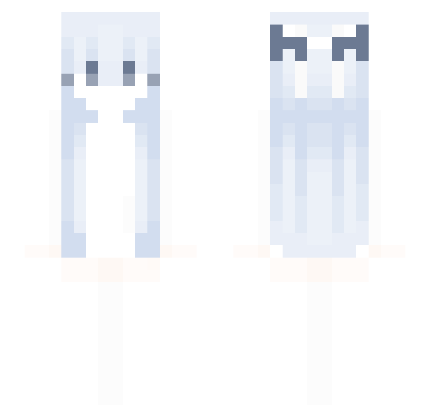 poofyfarts Minecraft skin, front and back view