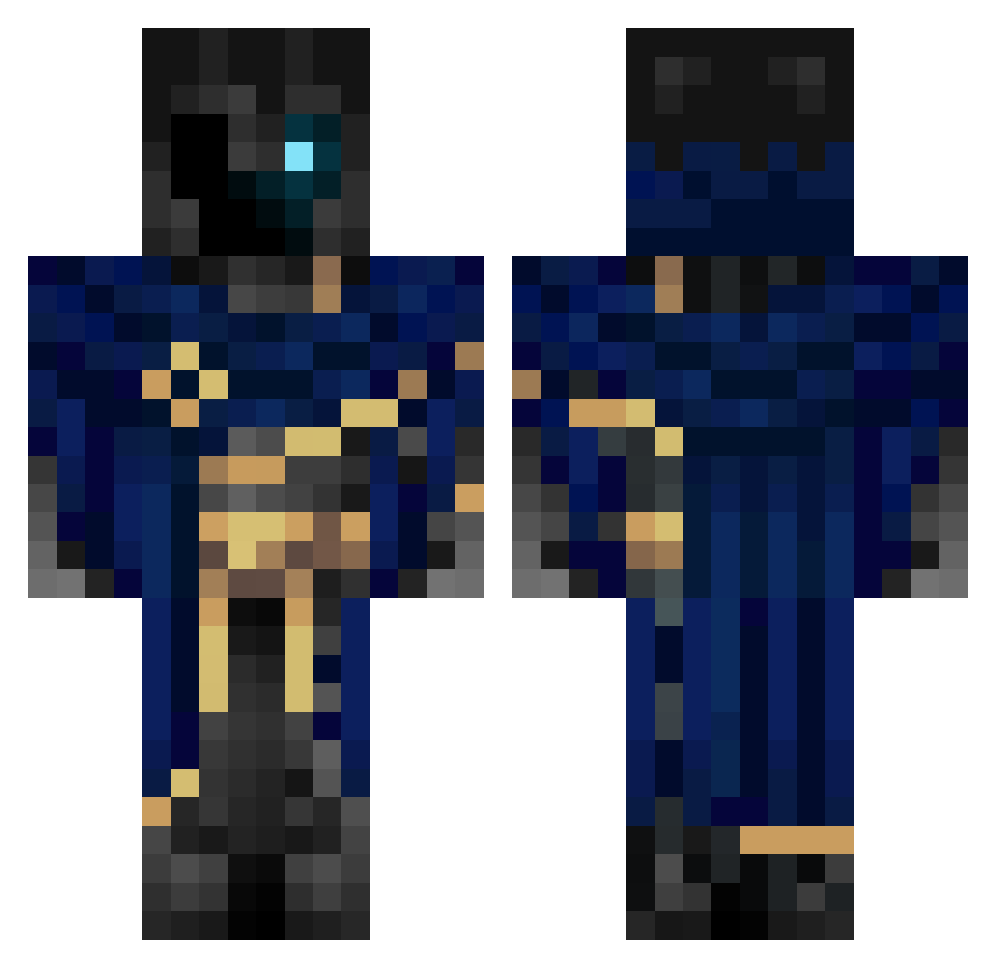 PWDMaximum Minecraft skin, front and back view