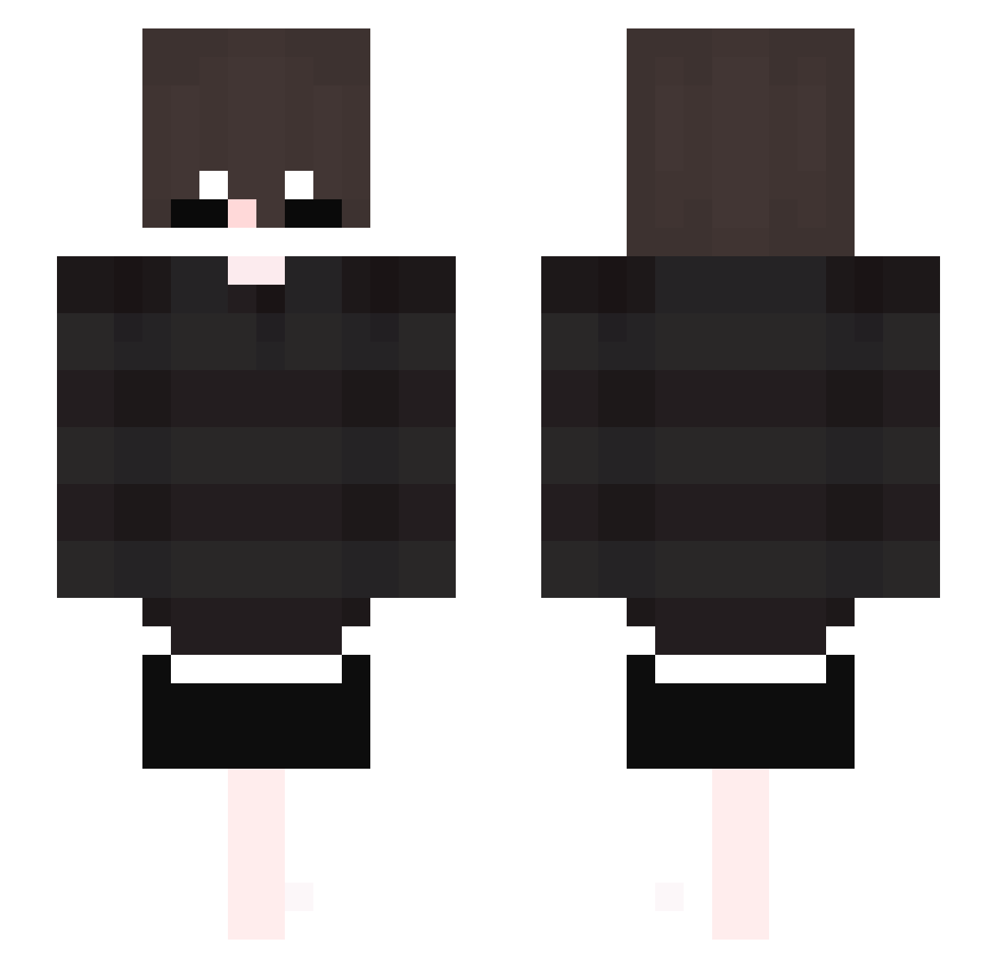 W1ng5 Minecraft skin, front and back view