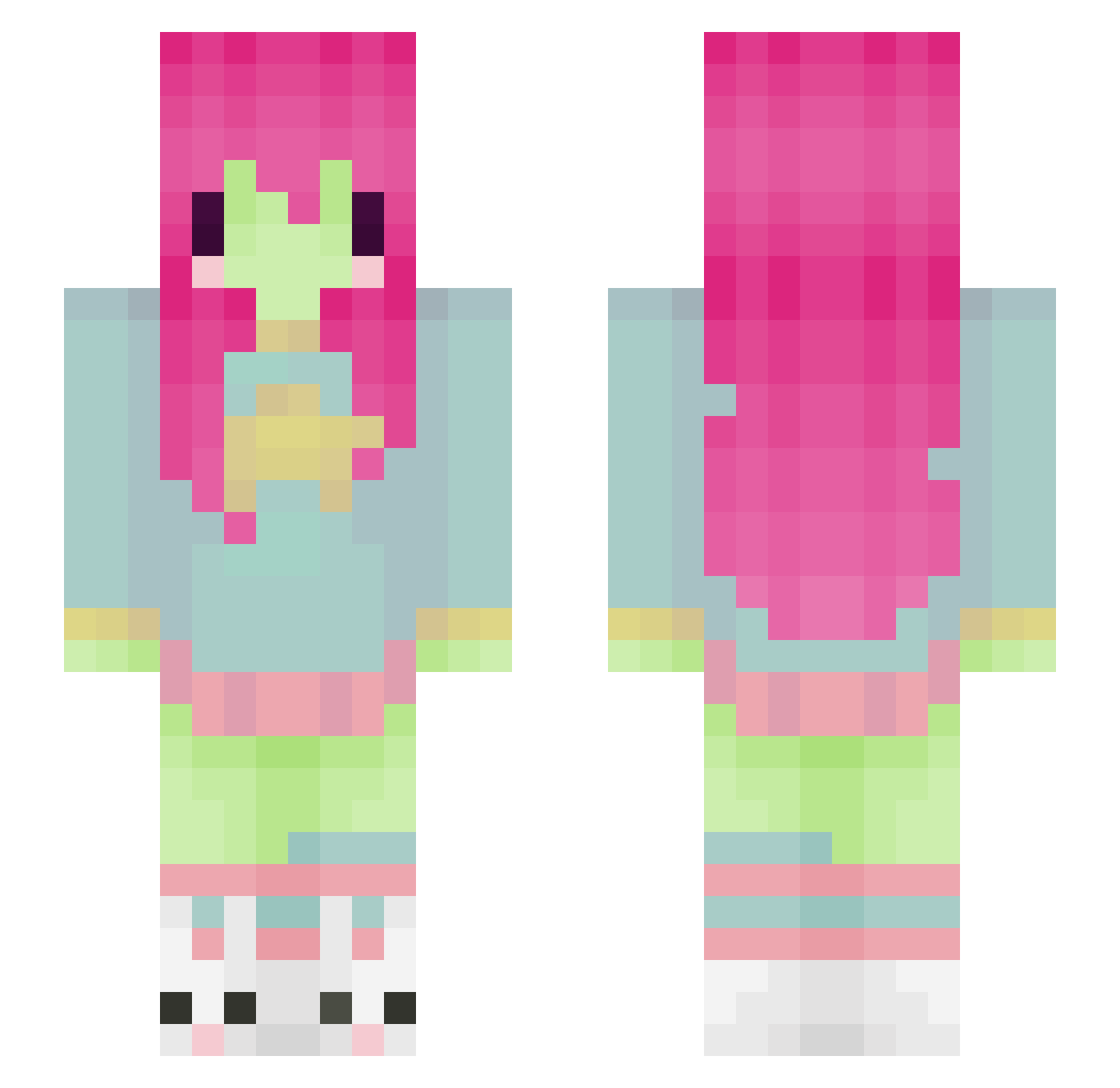 virlyn Minecraft skin, front and back view
