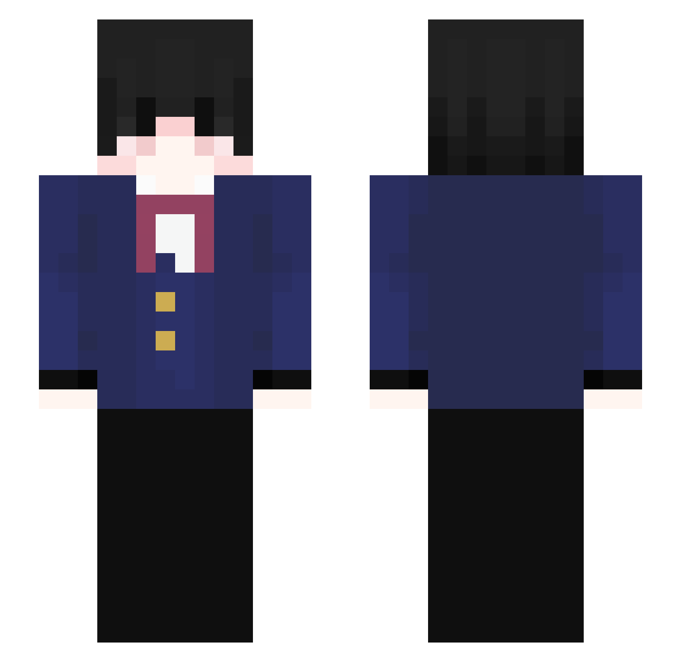 DaGhettoFoo Minecraft skin, front and back view