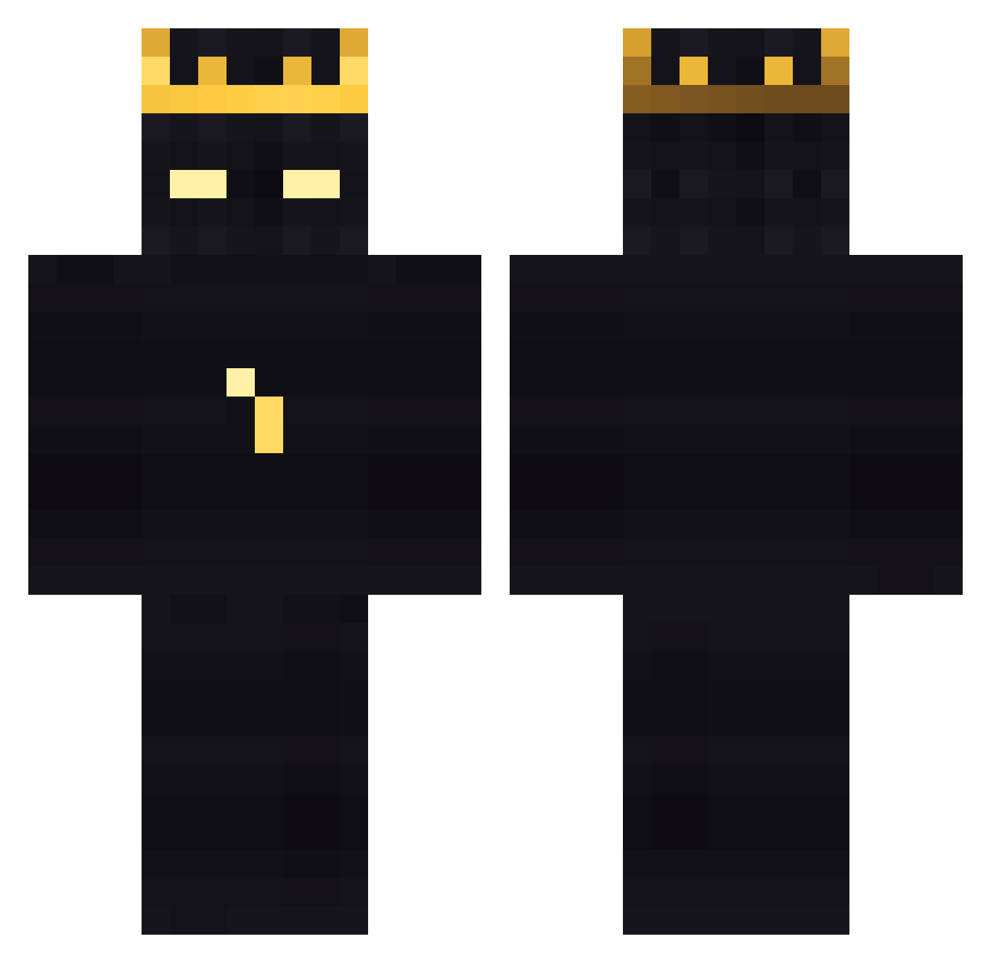 Only1Gunt Minecraft skin, front and back view
