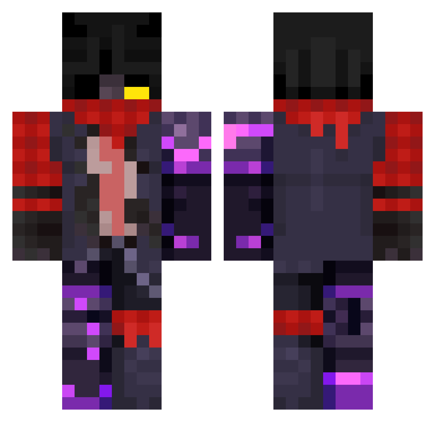 Halowar05 Minecraft skin, front and back view