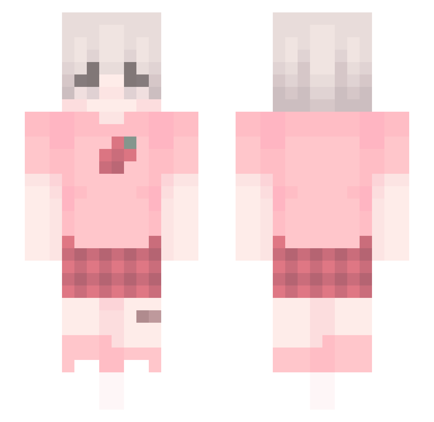 roryzaa Minecraft skin, front and back view