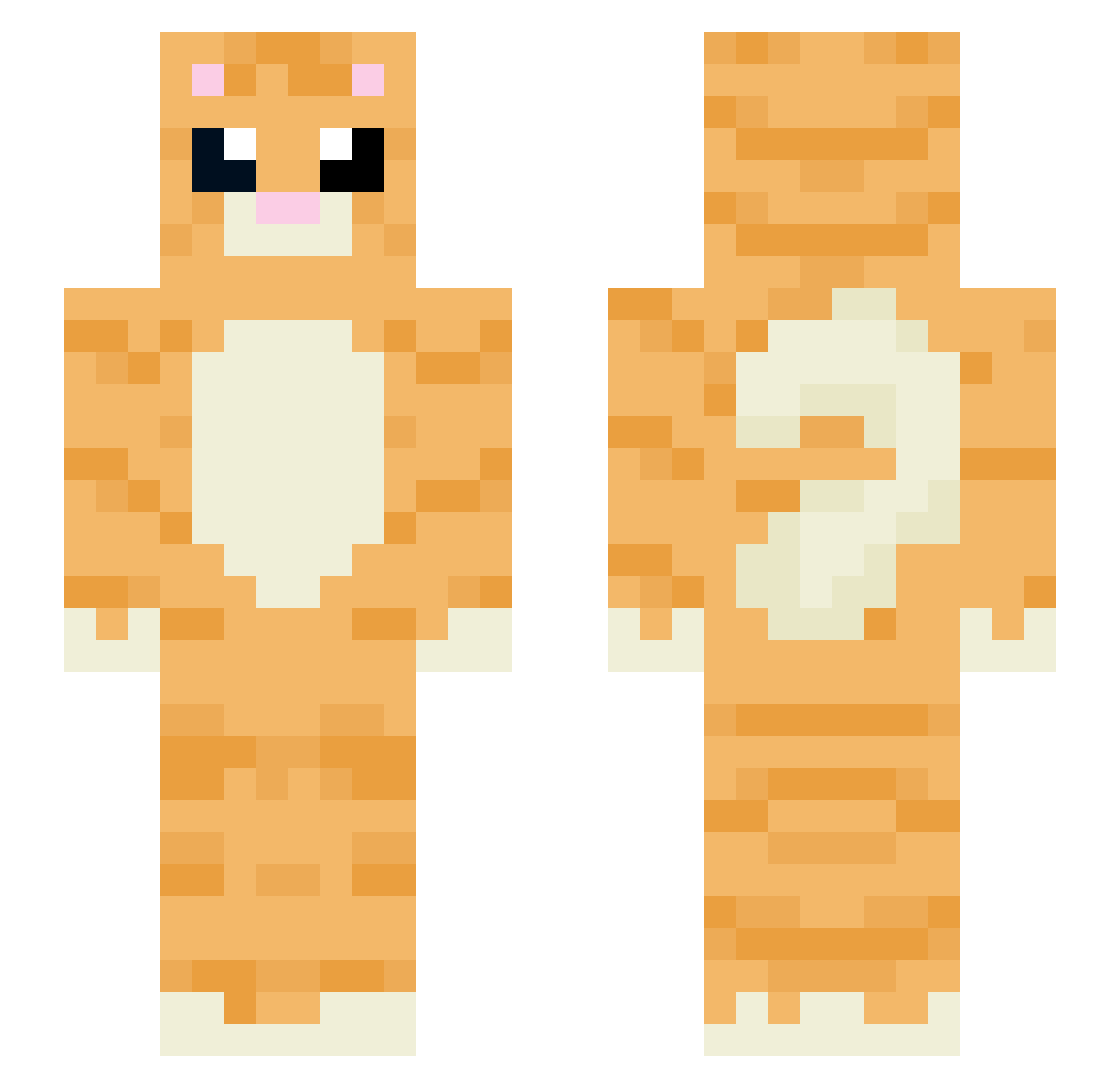 Bijoux2 Minecraft skin, front and back view