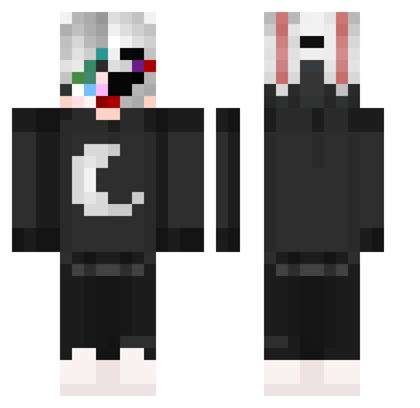 sakunoh_Ironv2z Minecraft skin, front and back view