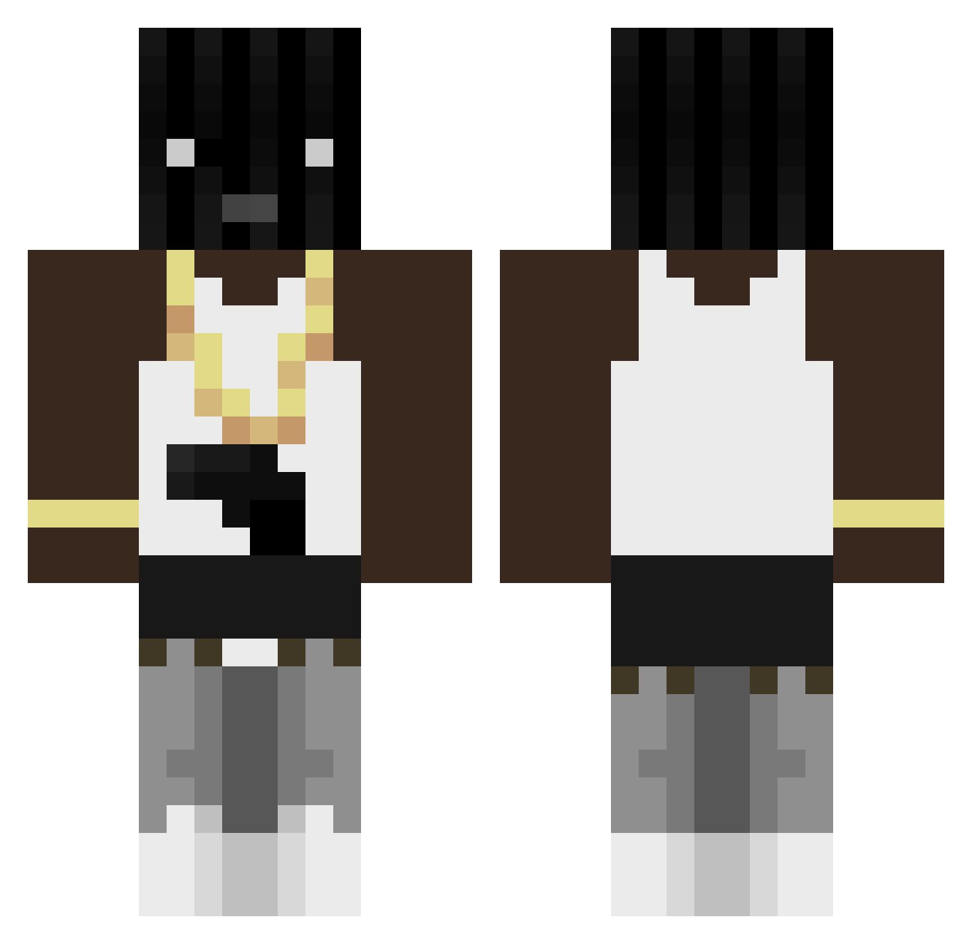 BigShmeats Minecraft skin, front and back view