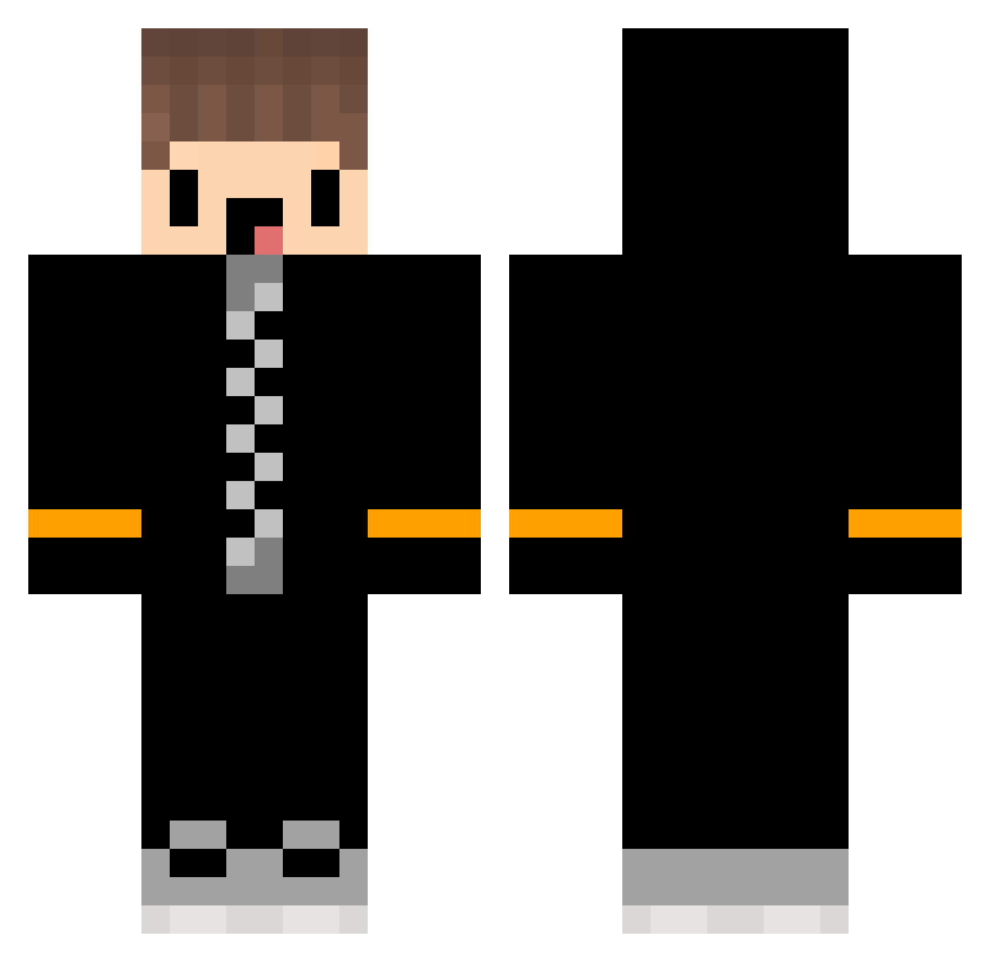 Amsterdamer Minecraft skin, front and back view