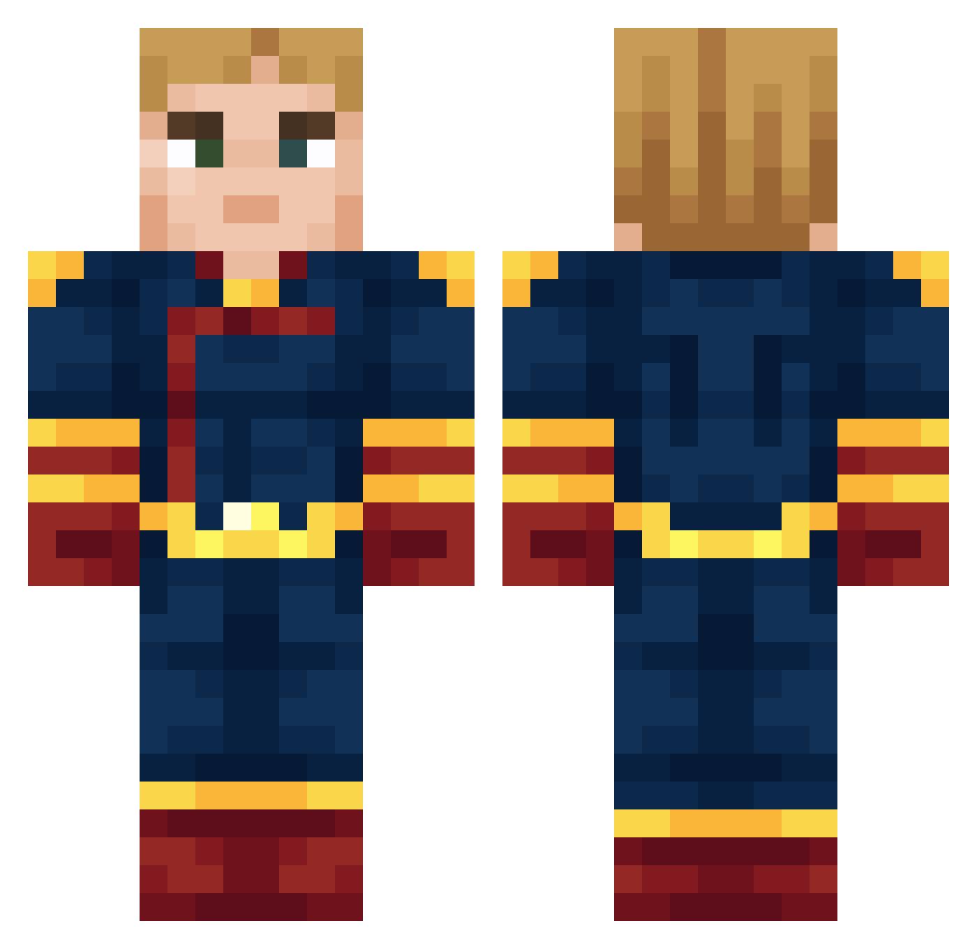 PalaWioltyna Minecraft skin, front and back view