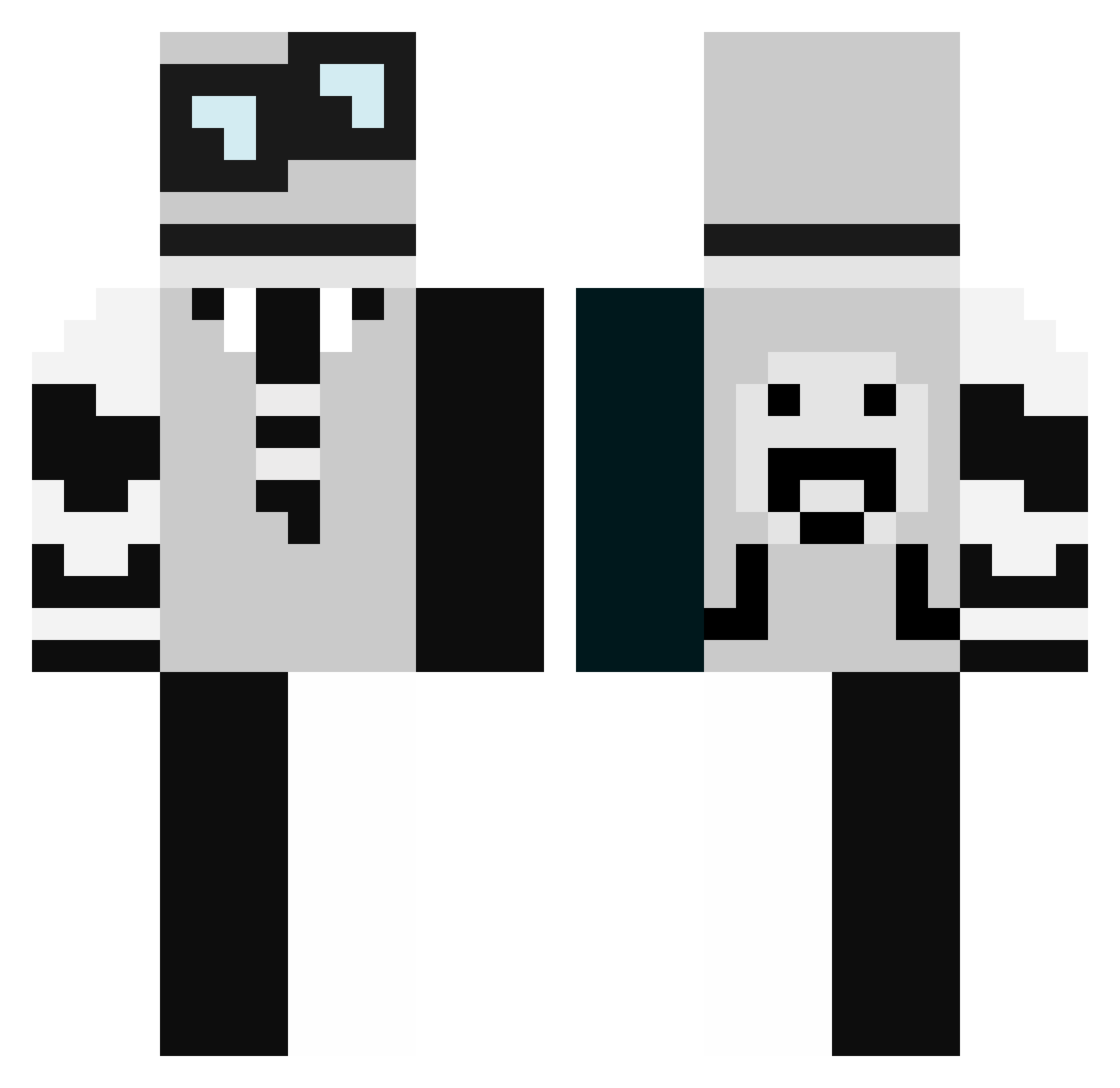 BlehIsTheName Minecraft skin, front and back view