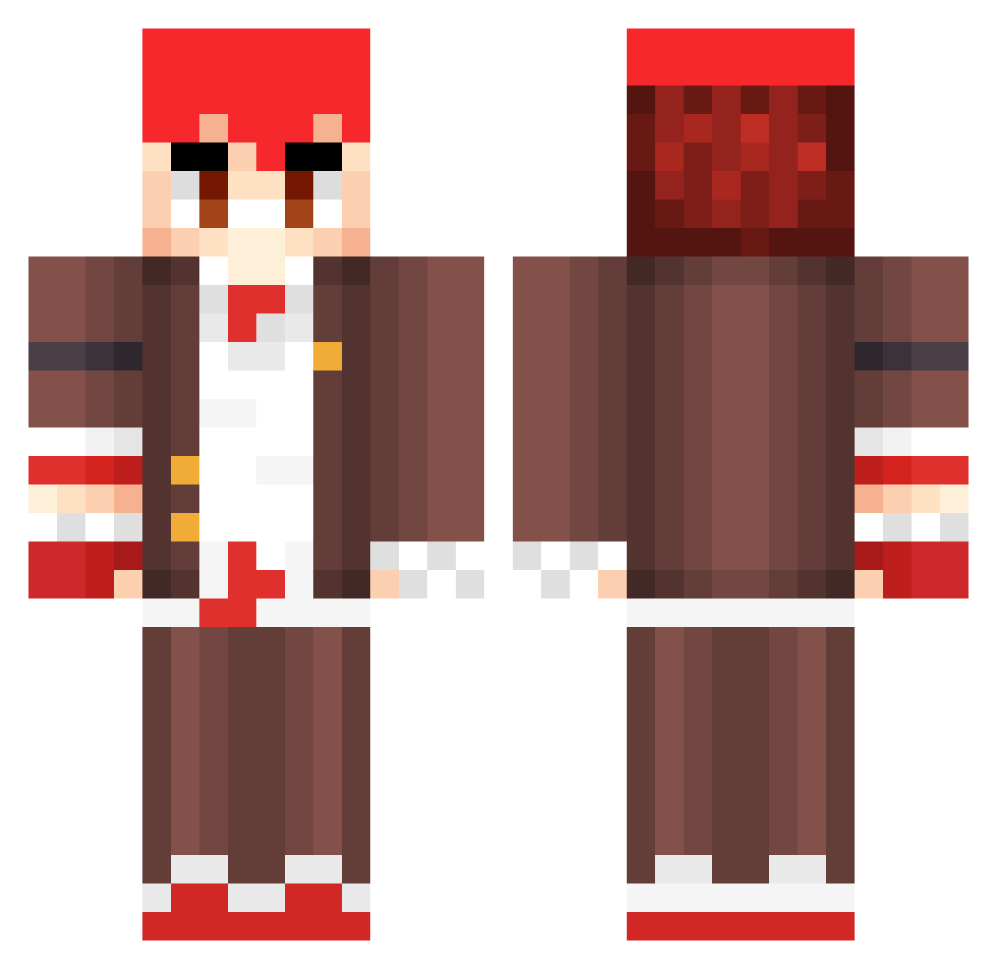 kkro123 Minecraft skin, front and back view